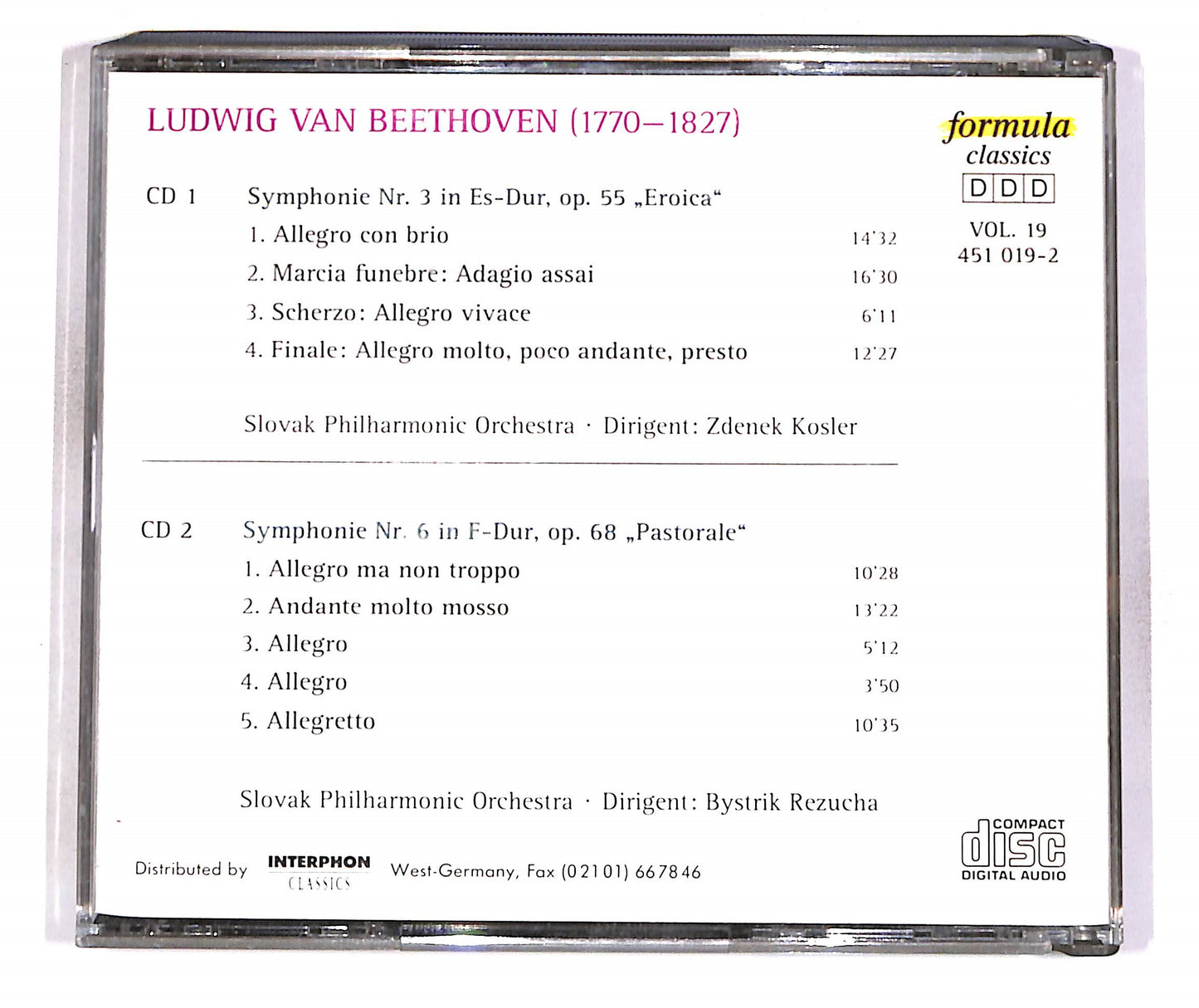EBOND Ludwig van Beethoven - Die Beruhmten Sinfonien (2 dischi) EDIT CD CD056728