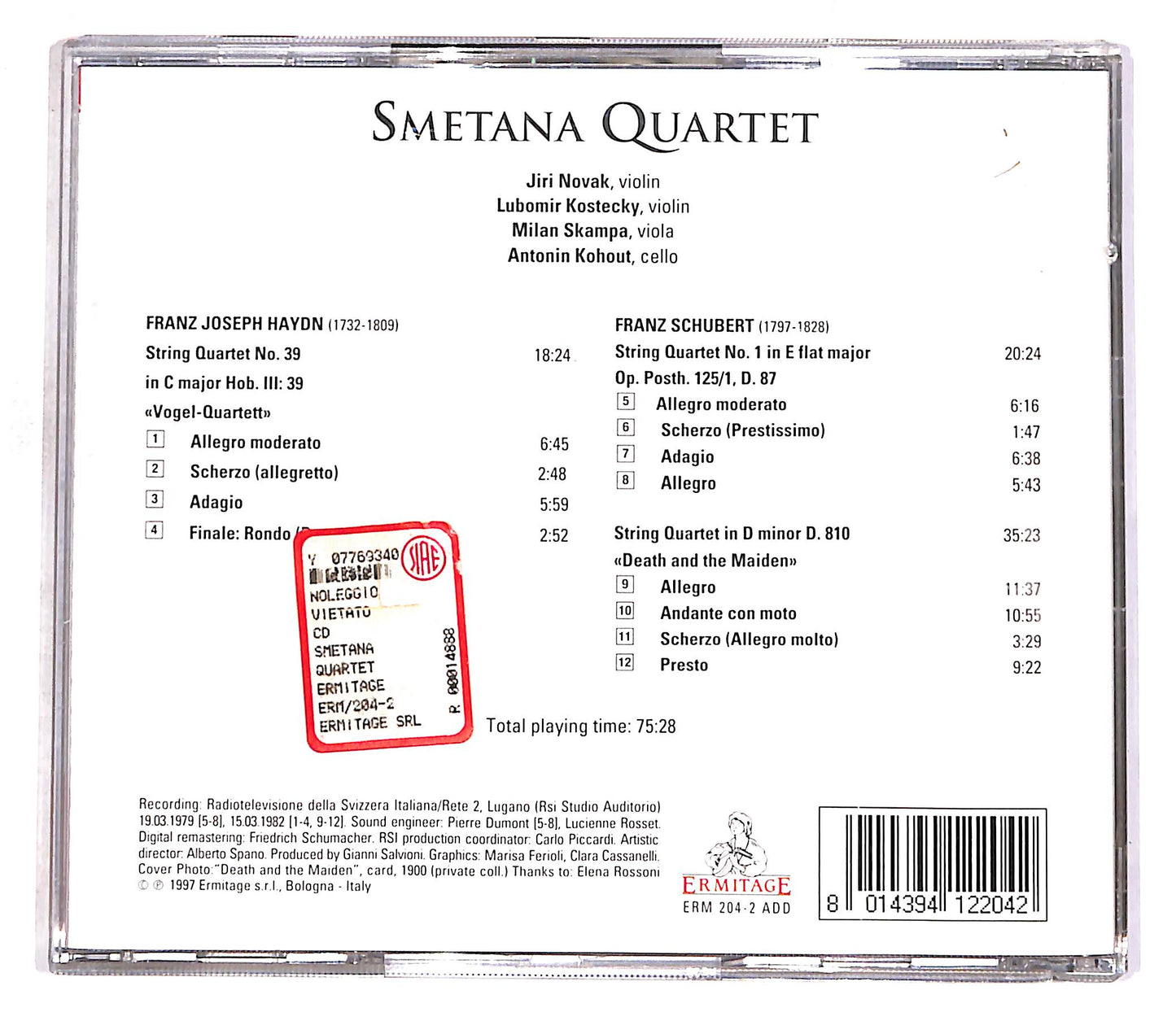 EBOND Smetana Quartet - Haydn - String Quartet No.39 CD CD056813