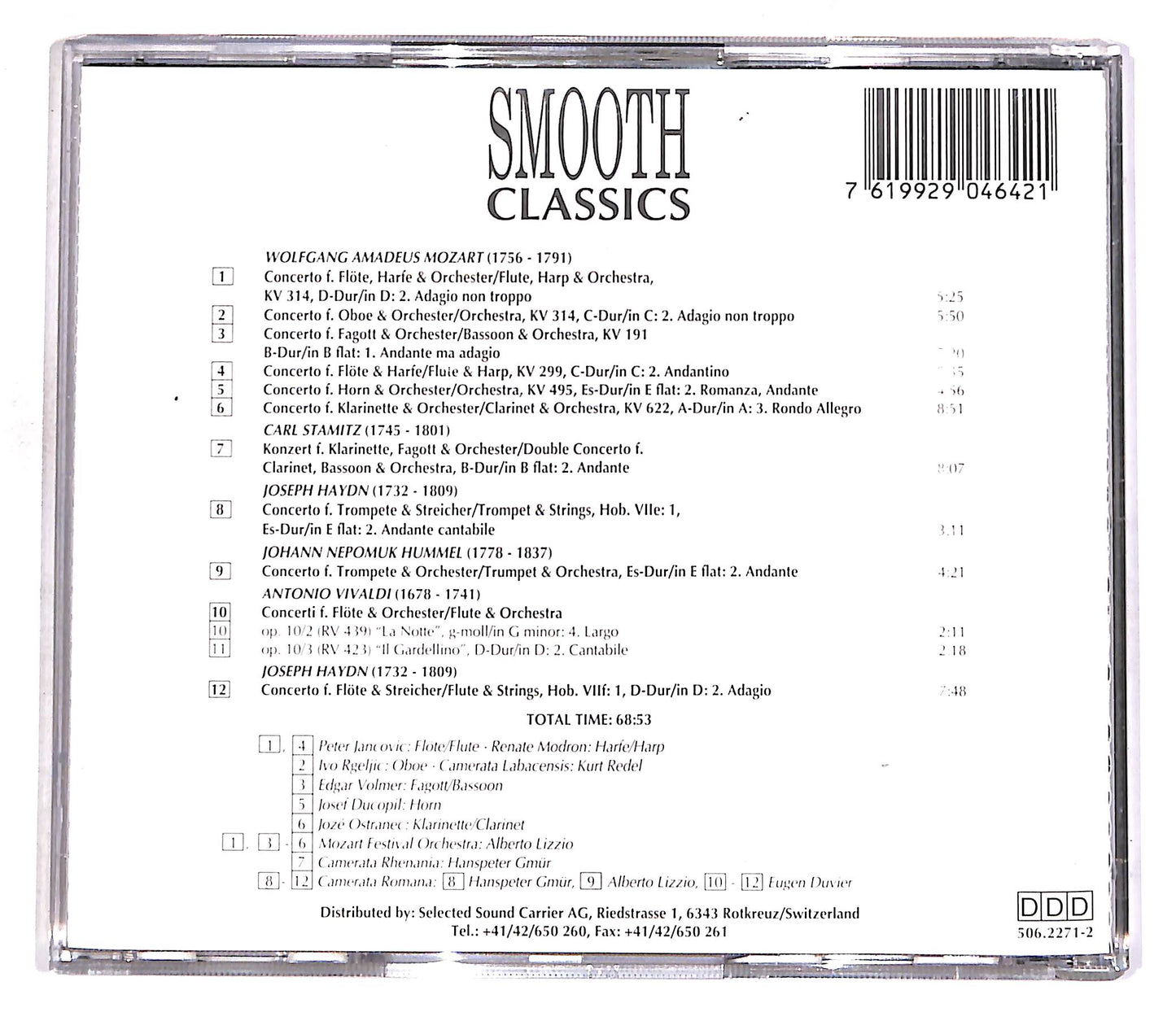 EBOND Mozart, Stamitz, Hummel, Vivaldi, Haydn, Blaser Konzerte CD CD056822