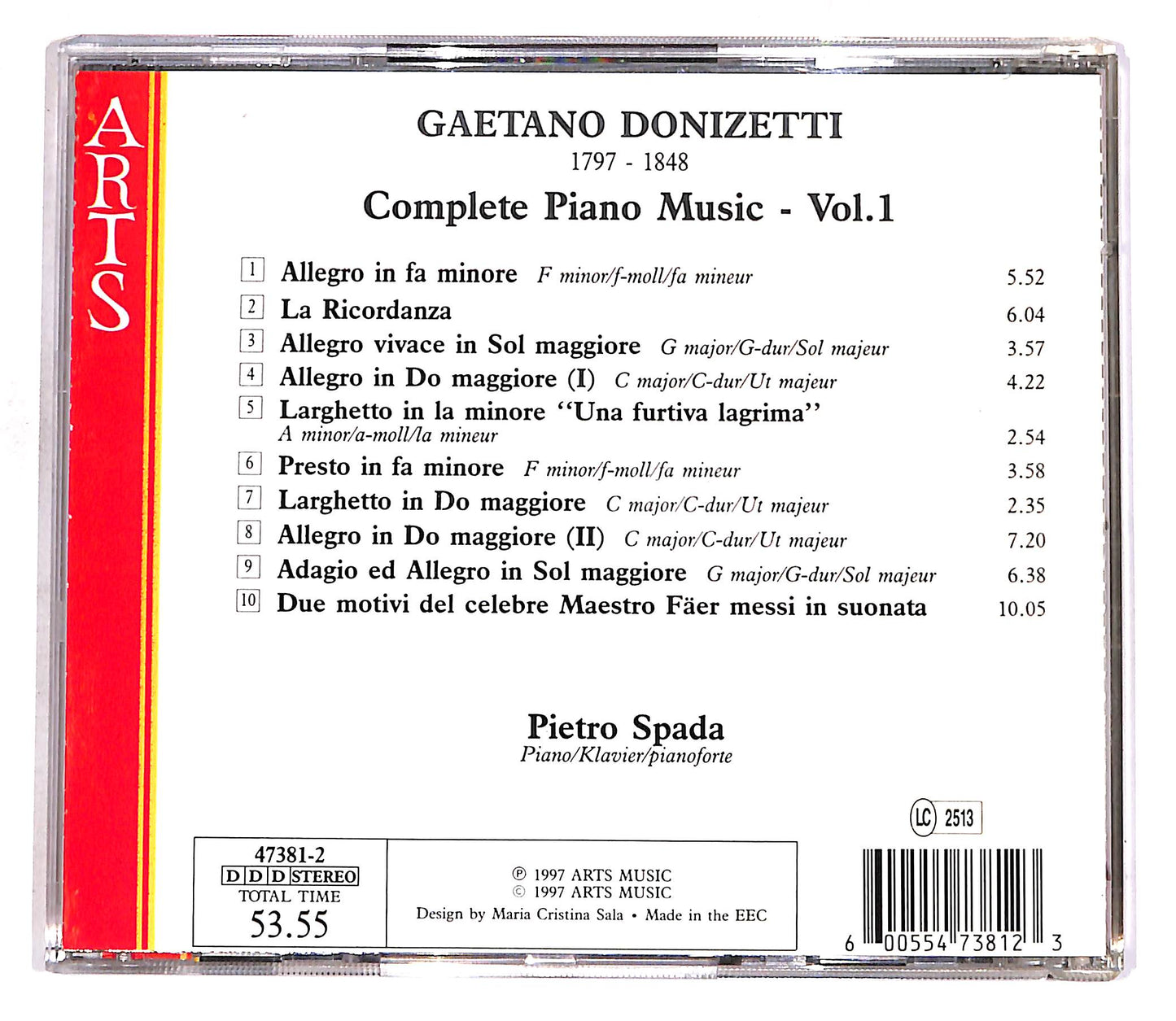 EBOND Gaetano Donizetti - Complete Piano Music Vol.1 CD CD056823