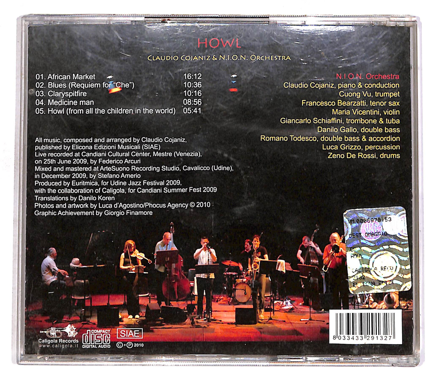 EBOND Claudio Cojaniz, N.I.O.N. Orchestra - Howl CD CD056834