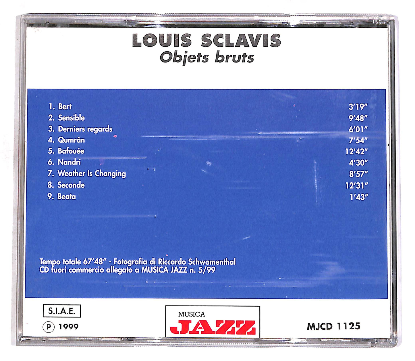 EBOND Louis Sclavis - Objets Bruts EDITORIALE CD CD056842