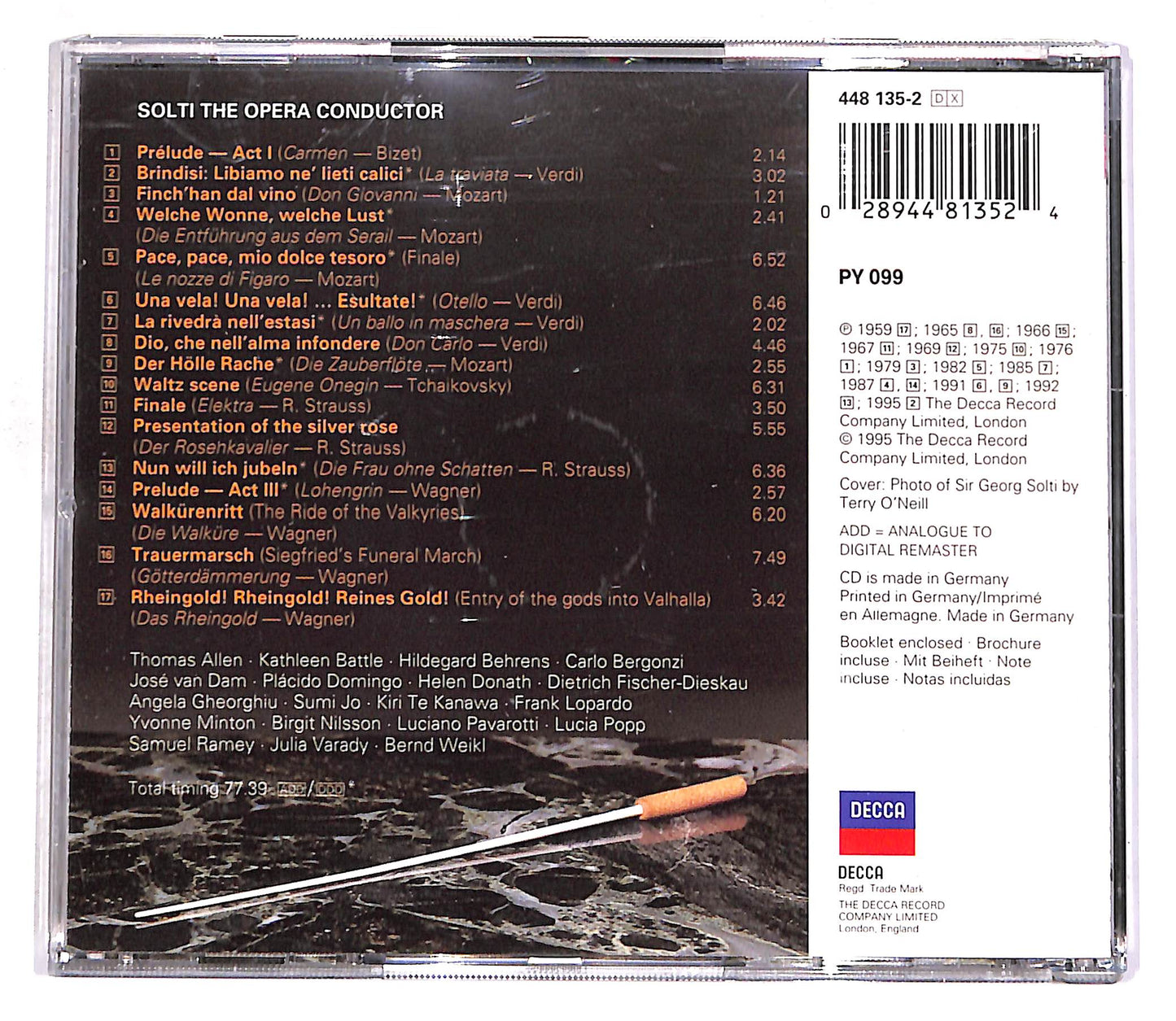 EBOND Solti The Opera Conductor Mozart, Bizet, Wagner, Verdi, Straus CD CD056849