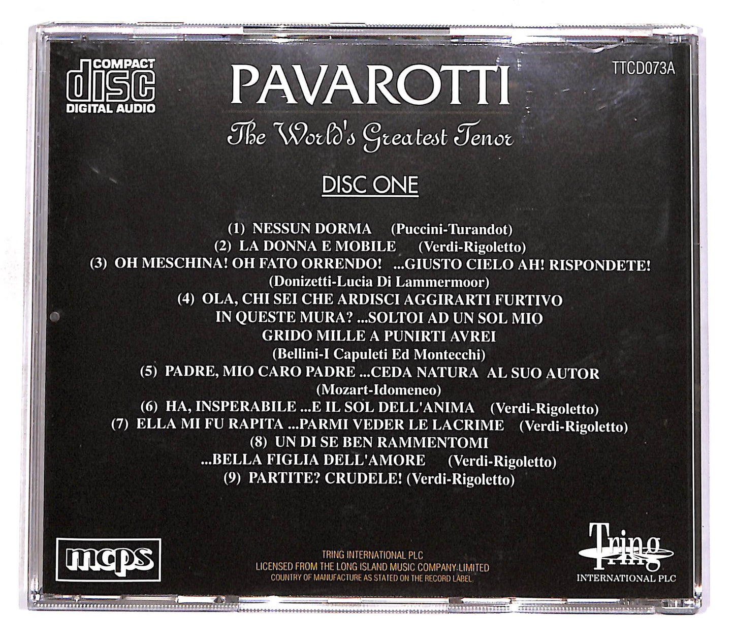 EBOND Pavarotti - The World's Greatest Tenor - Disc One EDITORIALE CD CD056850