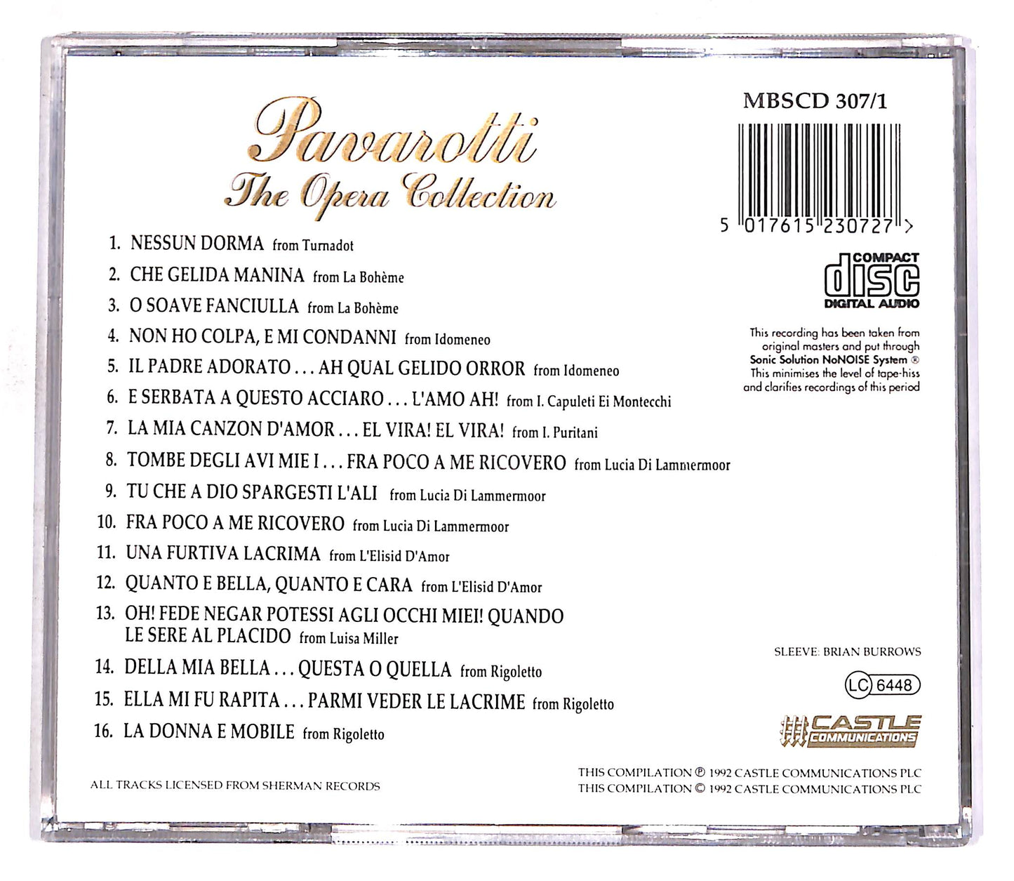 EBOND Luciano Pavarotti - The Opera Collection - Disc One CD CD056916