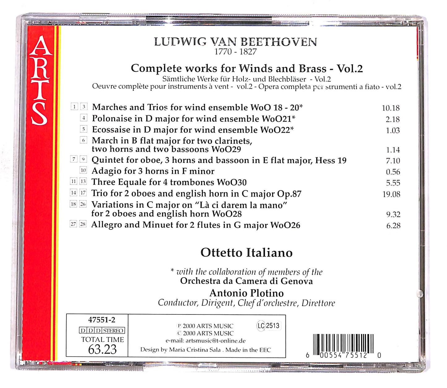 EBOND Beethoven - Complete Music For Winds And Brass - Vol.2 CD CD056918
