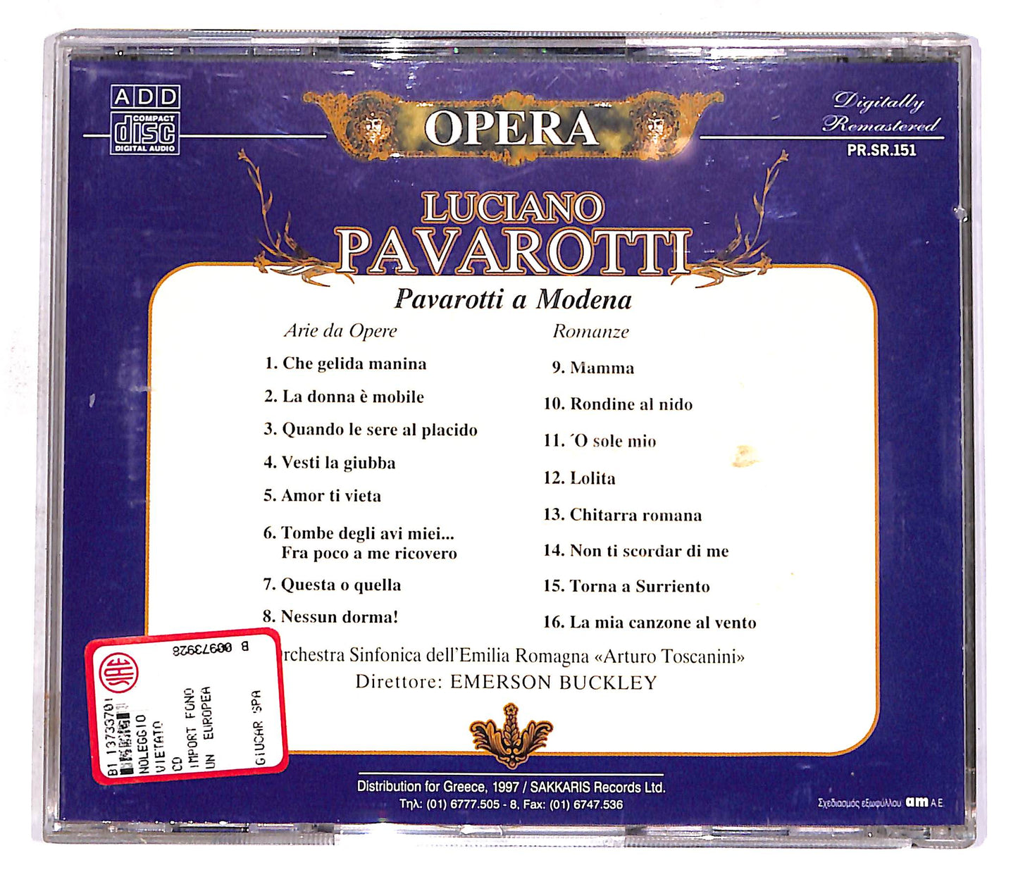 EBOND Luciano Pavarotti - Pavarotti A Modena EDITORIALE CD CD056924