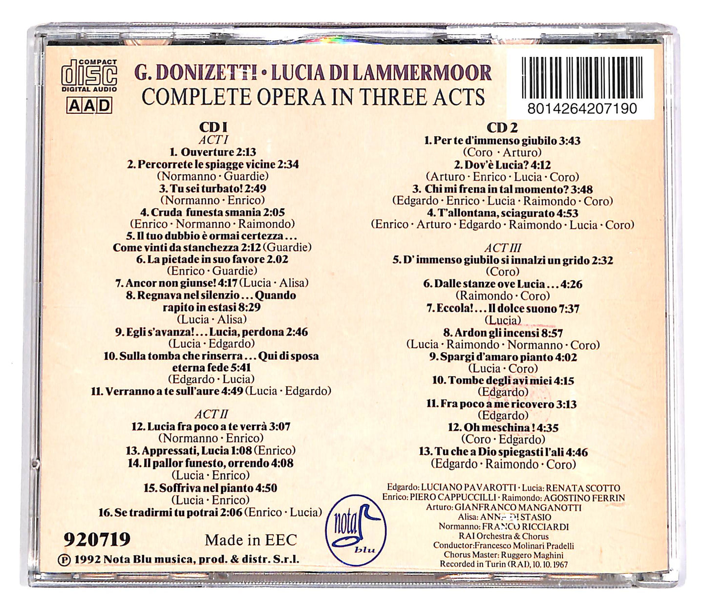 EBOND G. Donizetti - Lucia Di Lammermoor (2 dischi) CD CD056957