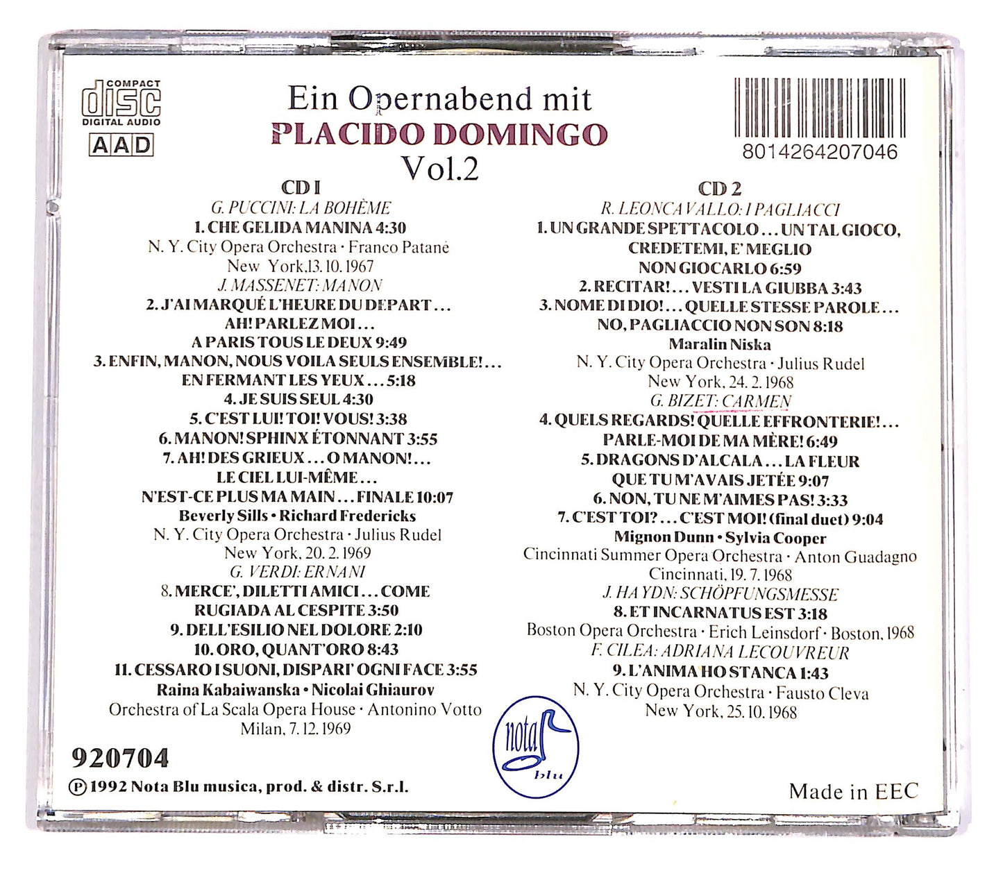 EBOND Ein Opernabend Mit Placido Domingo - Vol. 2 (2 dischi) CD CD057009