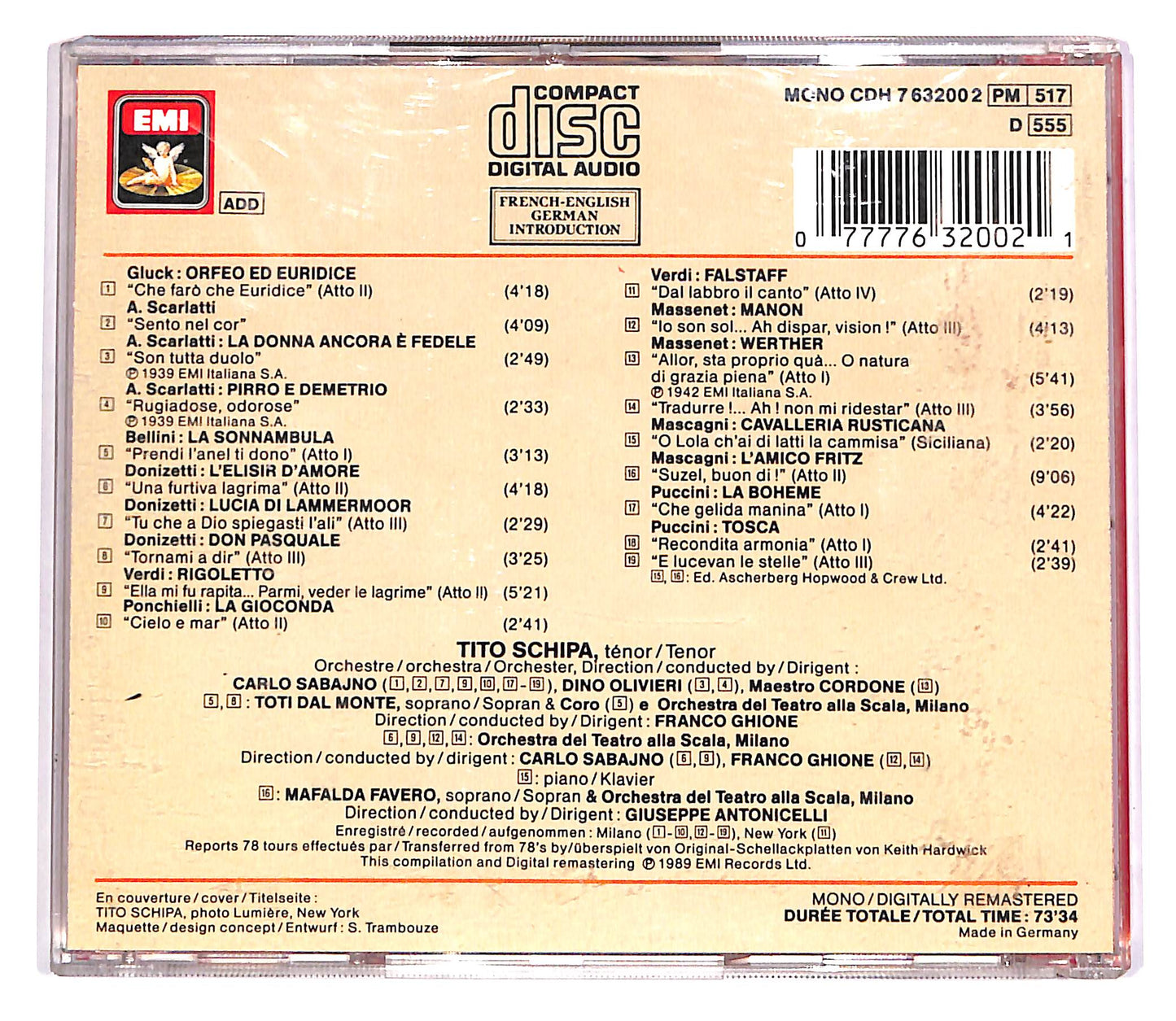 EBOND Airs D'Operas - Opera Arias - Opernarien - Schipa Tito CD CD057011