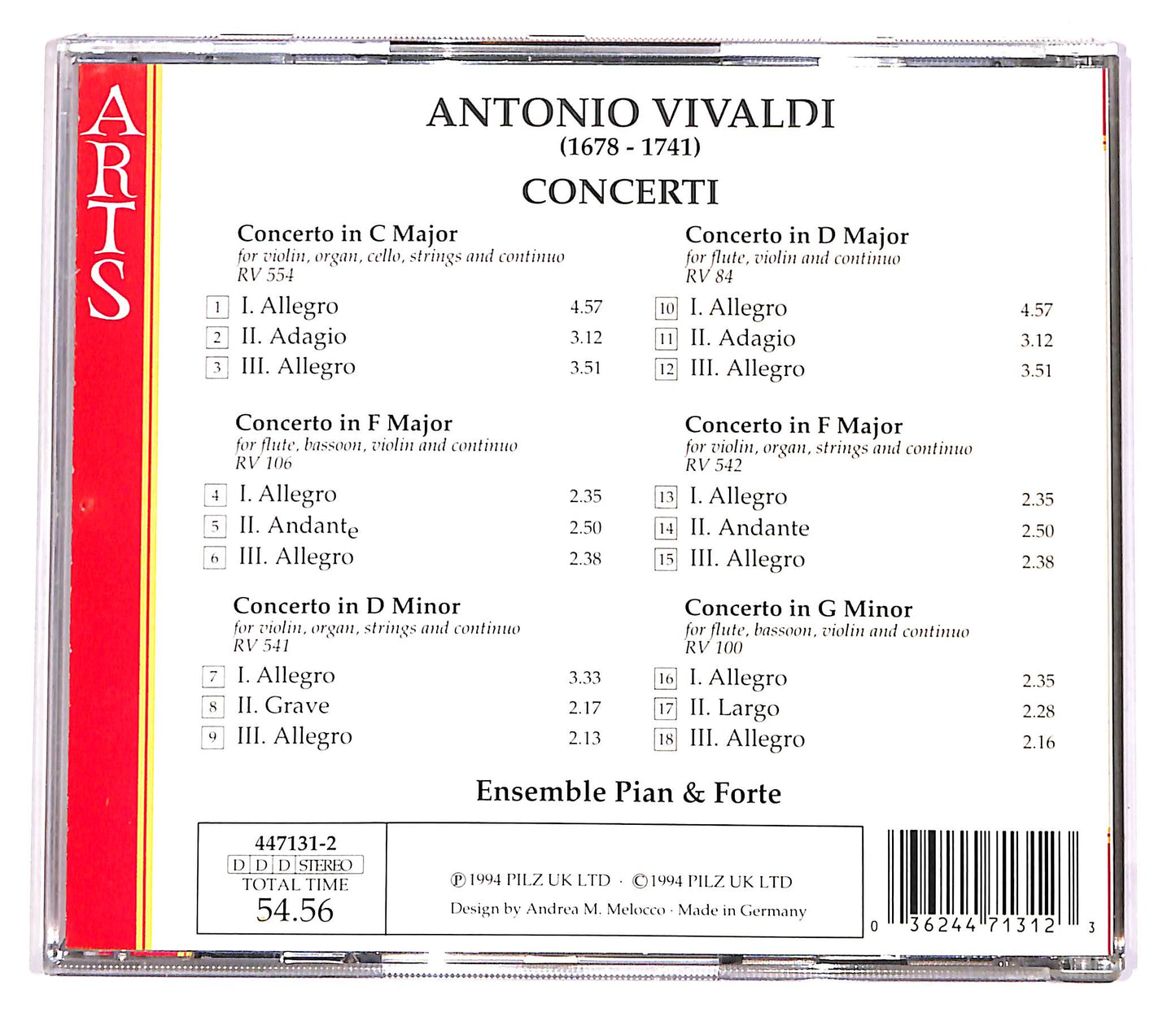 EBOND Antonio Vivaldi - Concerti - Ensemble Pian & Forte CD CD057028