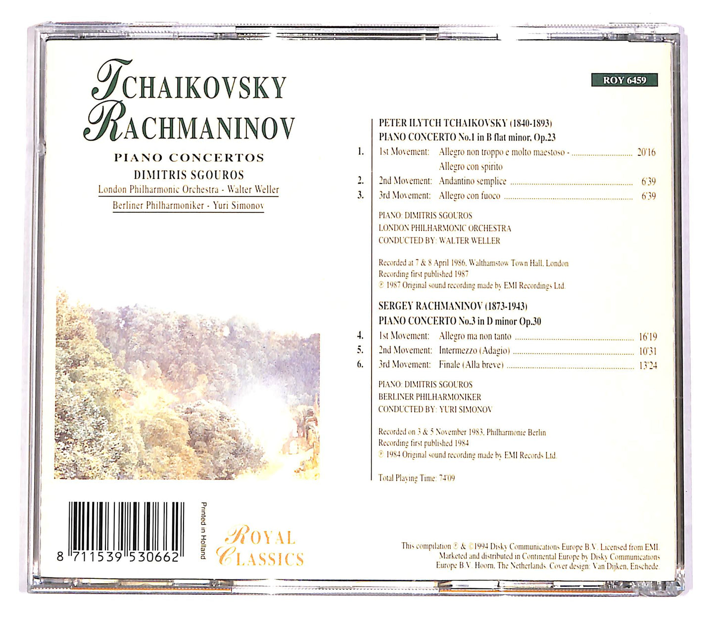 EBOND Tchaikovsky, Rachmaninov, Dimitris Sgouros - Piano Concertos CD CD057056
