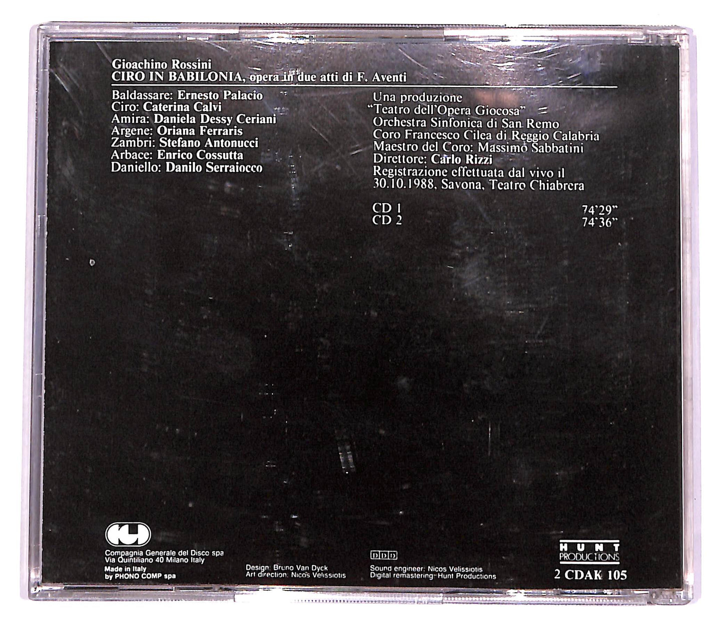 EBOND Rossini - Ciro In Babilonia - Dessy, Calvi, Palacio (2 dischi) CD CD057103