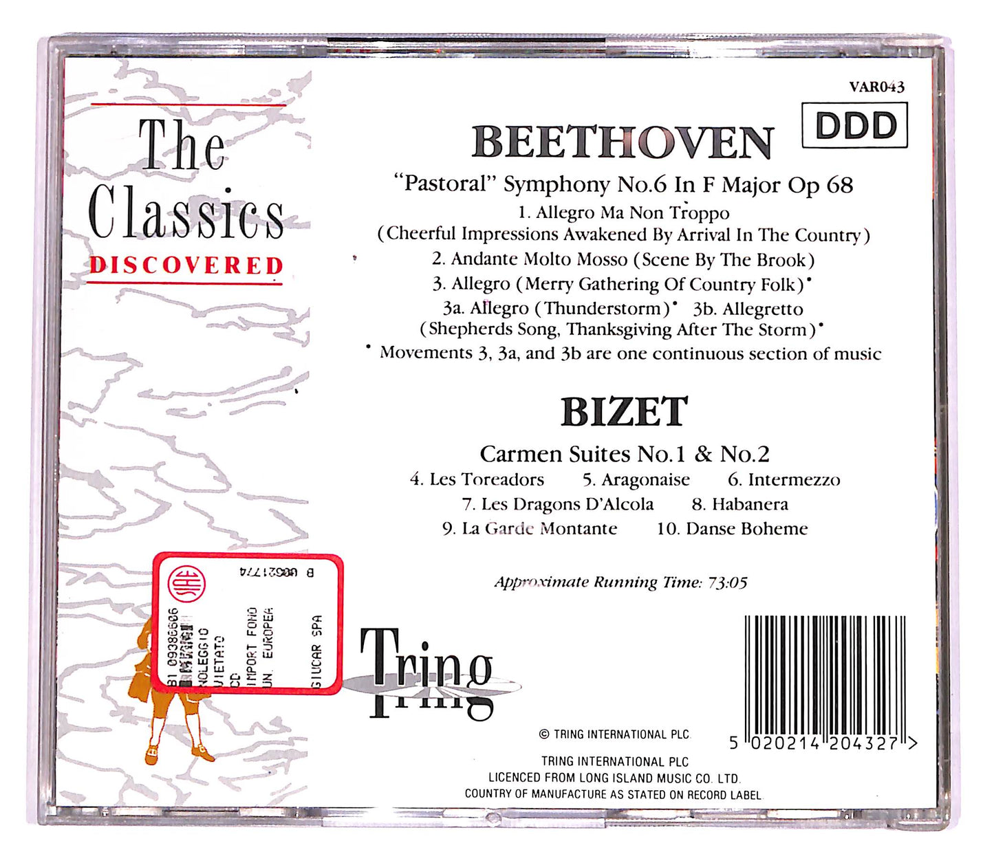 EBOND Beethoven, Bizet - Pastoral Symphony No.6, No.1 & No.2 - Vol.3 CD CD057116