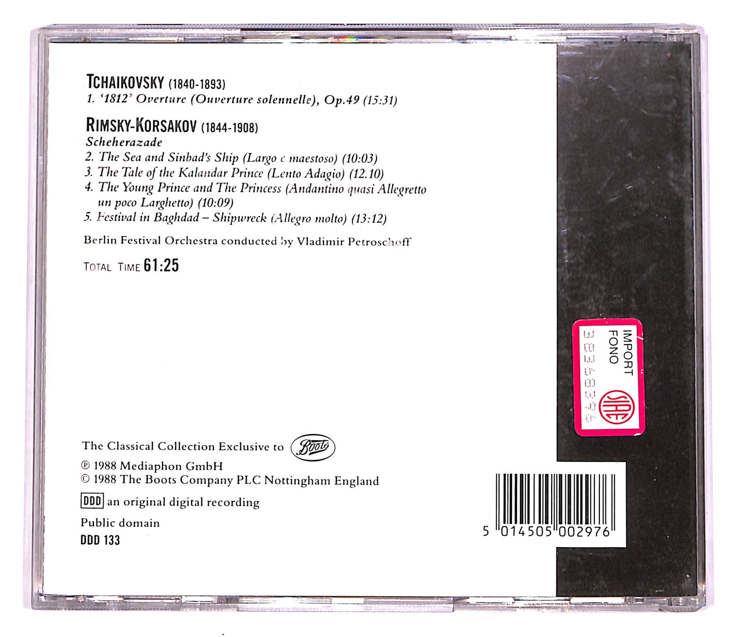 EBOND Tchaikovsky, Rimsky-Korsakov - 1812 - Scheherazade CD CD057126