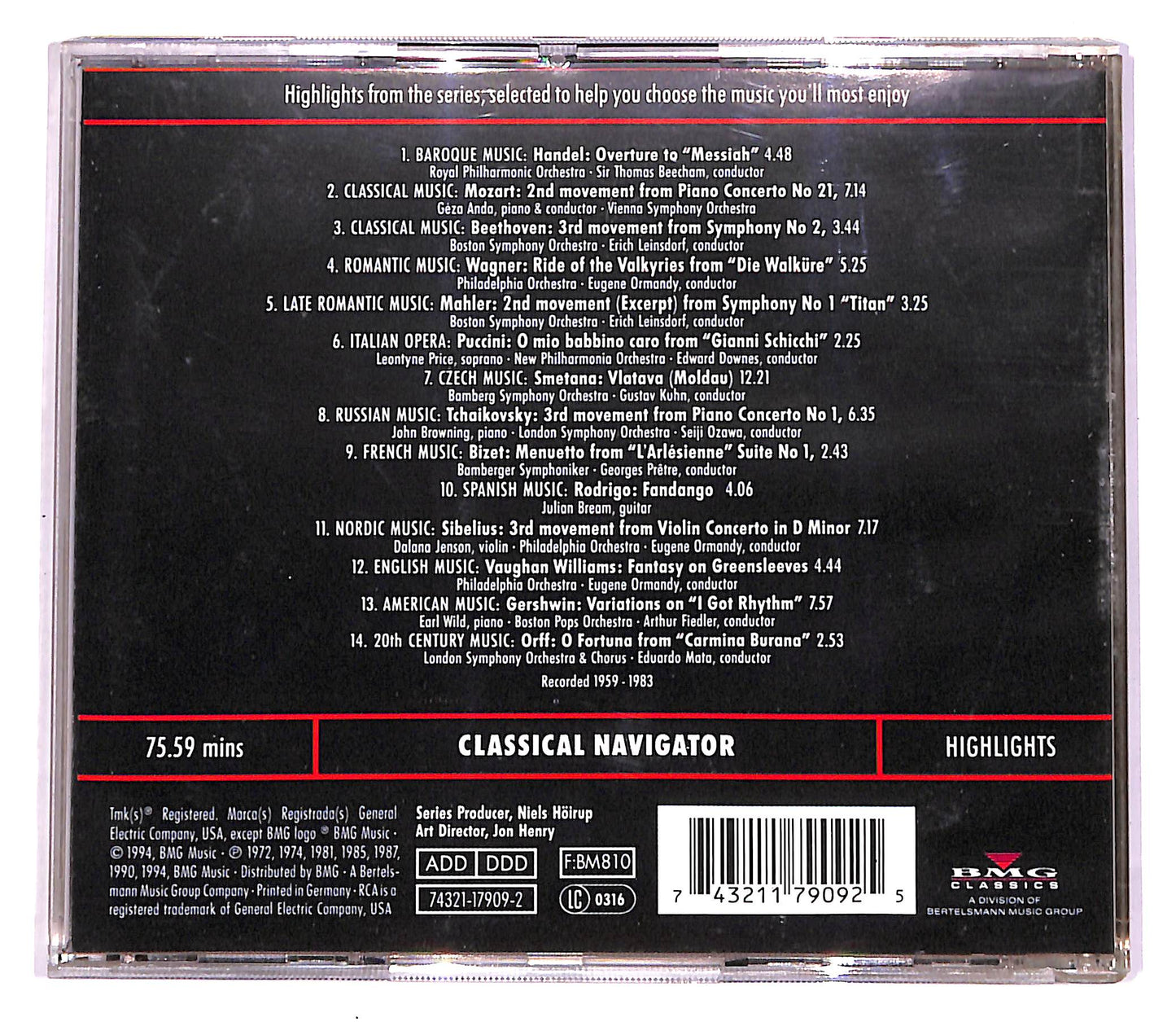 EBOND Various - Classical Navigator - Highlights From The Series CD CD057127