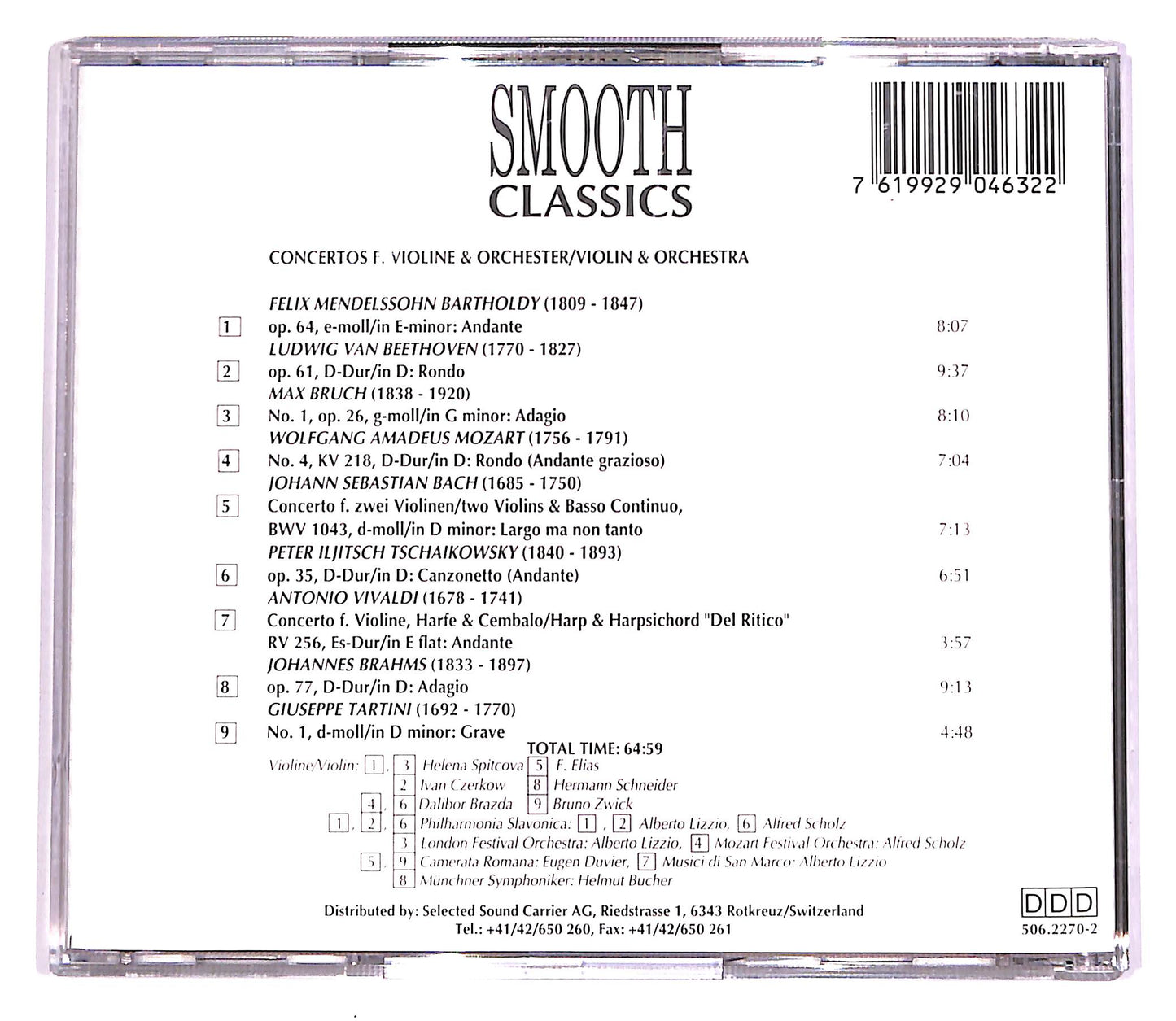 EBOND Mendelssohn Bartholdy - Bruch - U.A. - Violin Concertos CD CD057141