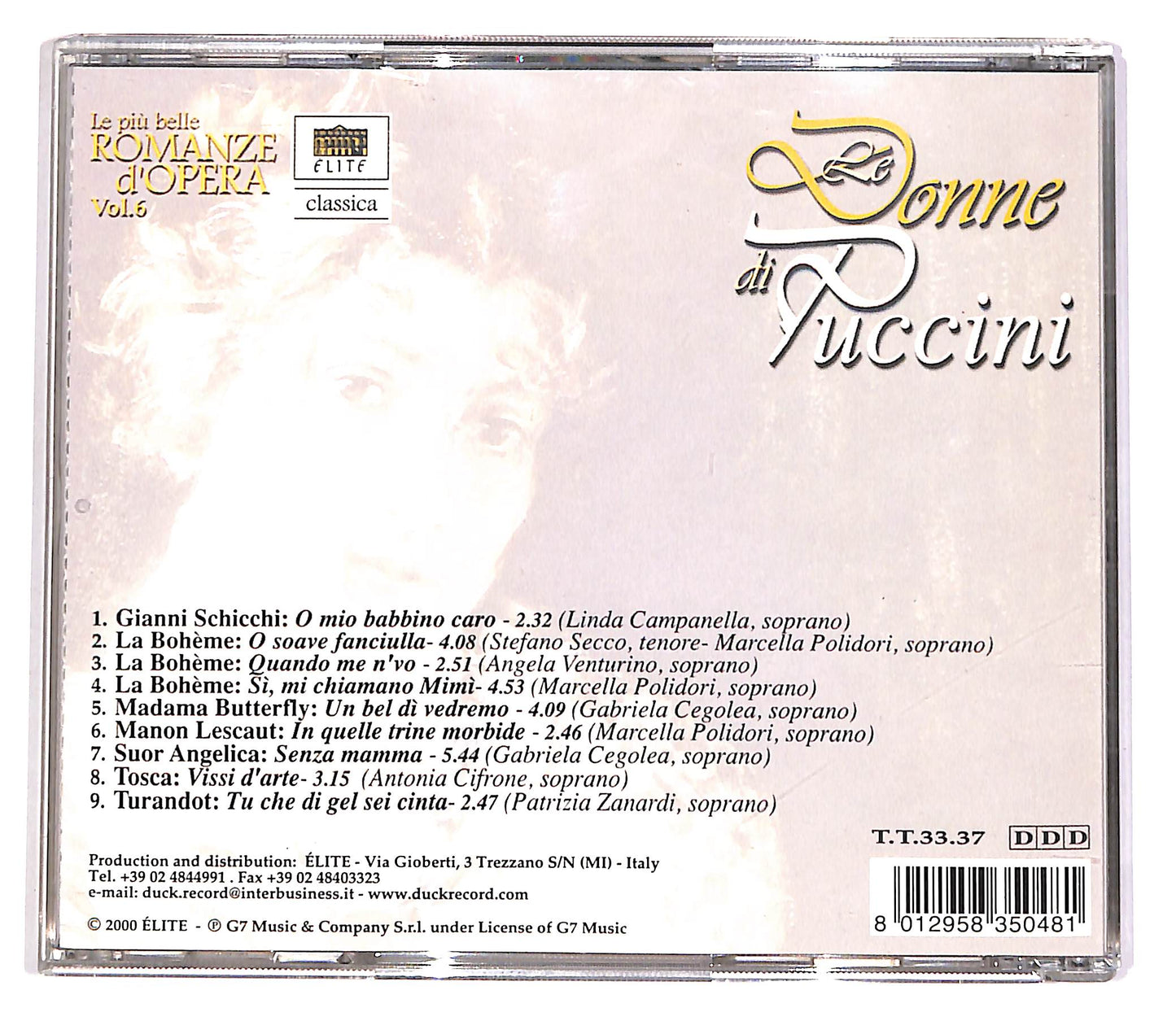 EBOND Le Donne Di Puccini - Gianni Schicchi, La Boheme, Madama.. CD CD057213