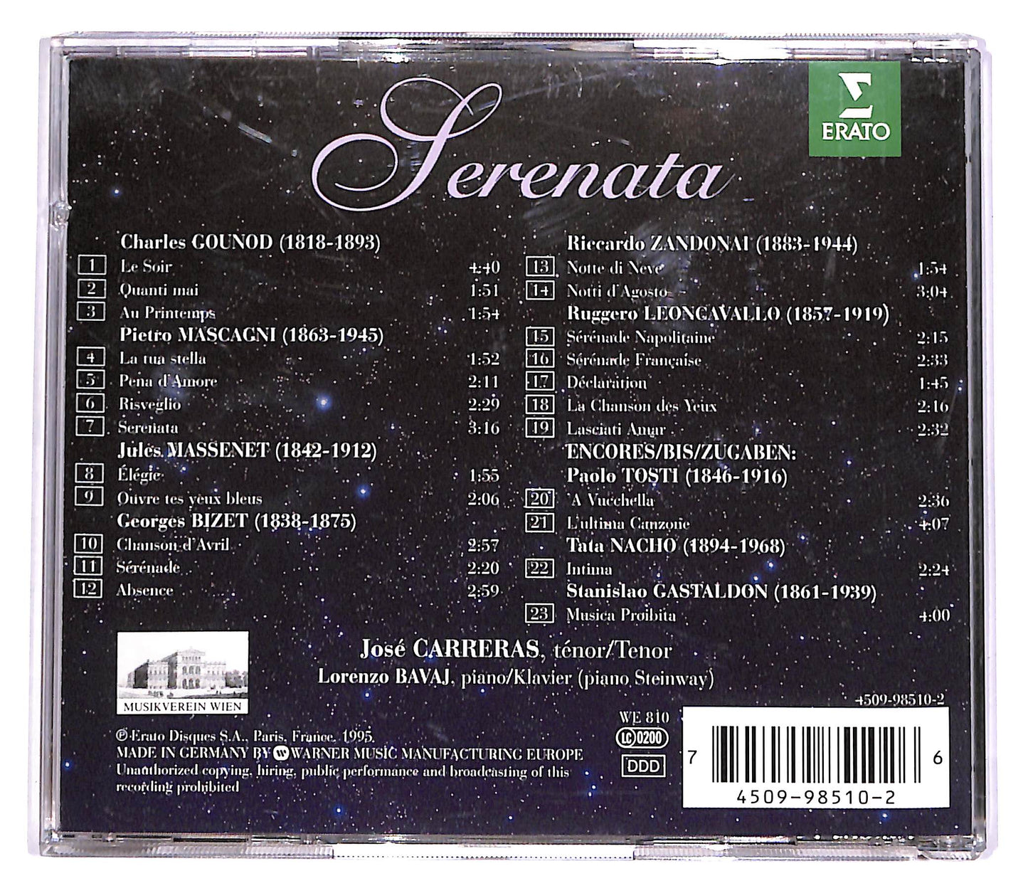 EBOND Jose Carreras - Serenata CD CD057222