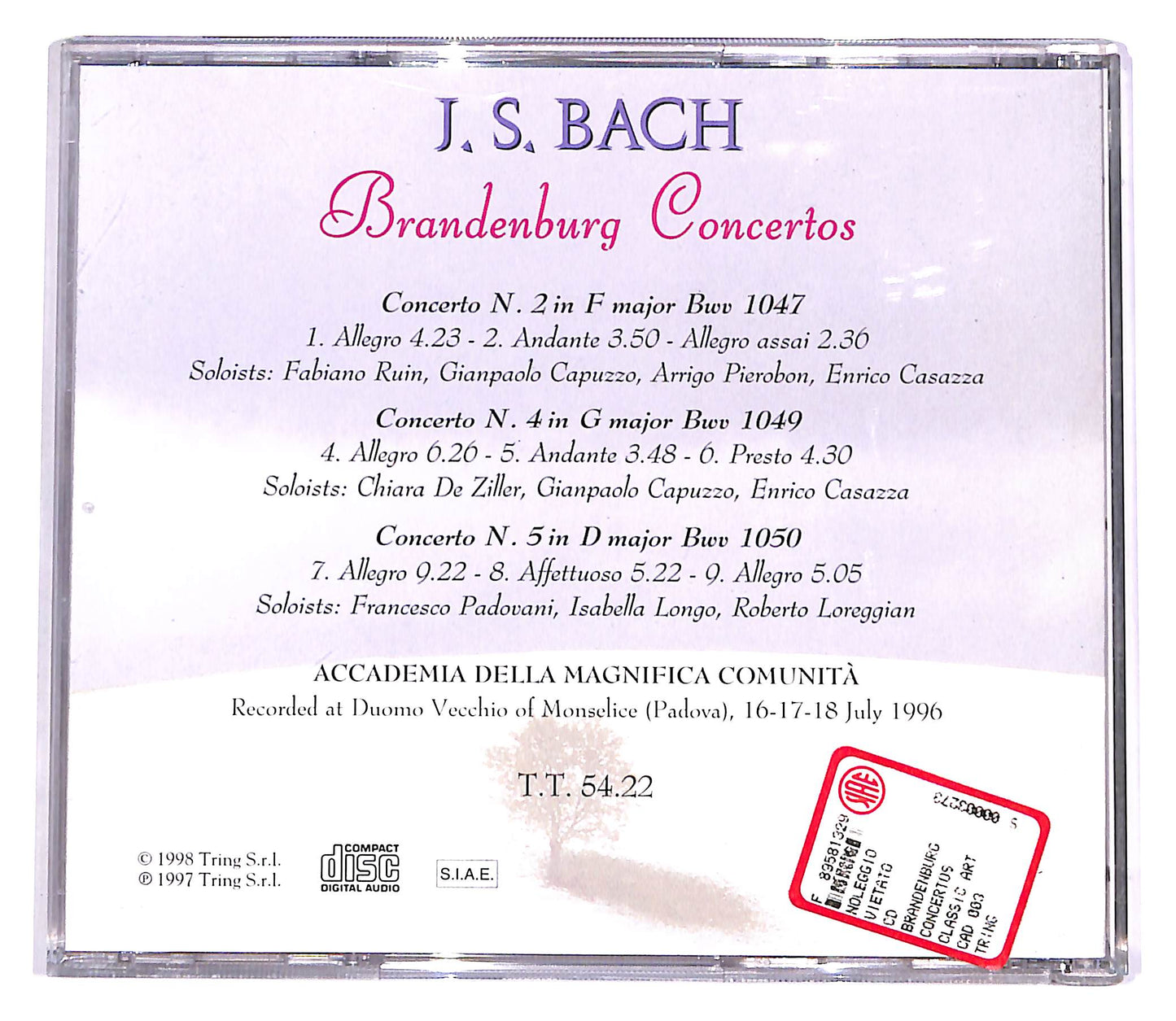 EBOND J. S. Bach - Brandenburg Concertos EDITORIALE CD CD057232