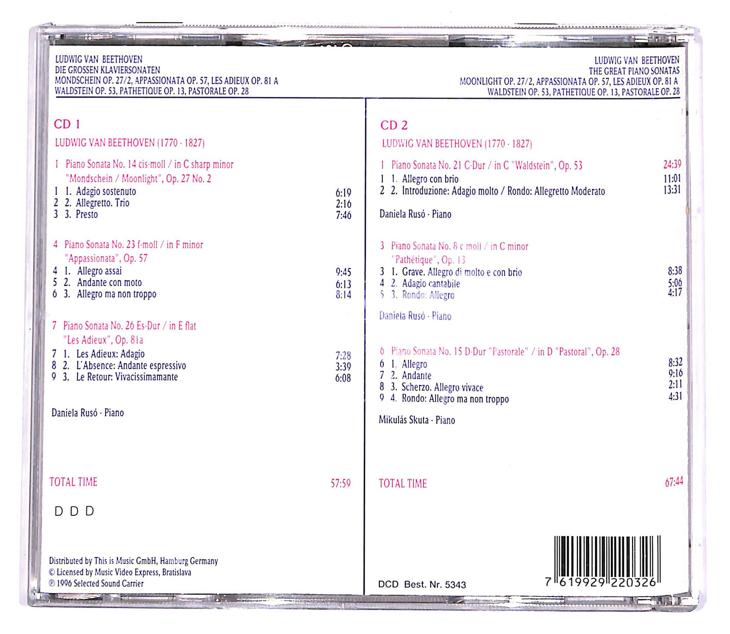 EBOND Ludwig van Beethoven - Classic Visions Vol.4 (2 dischi) CD CD057241