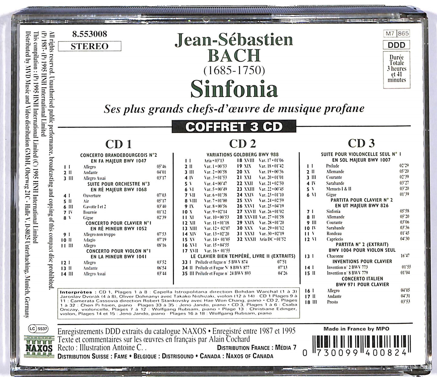 EBOND Jean-Sebastien Bach - Sinfonia CD CD057441
