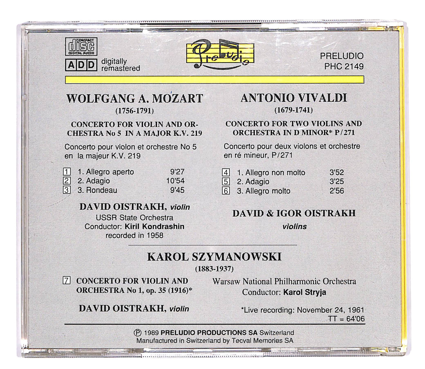 EBOND Various -Violin Concertos CD CD057518