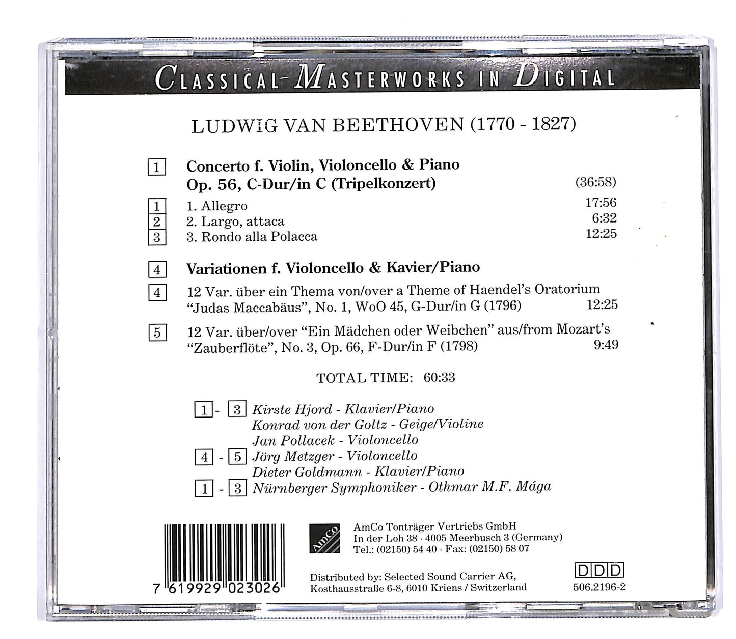 EBOND Beethoven - Tripelconc. Op.56 Var No 183 CD CD057545