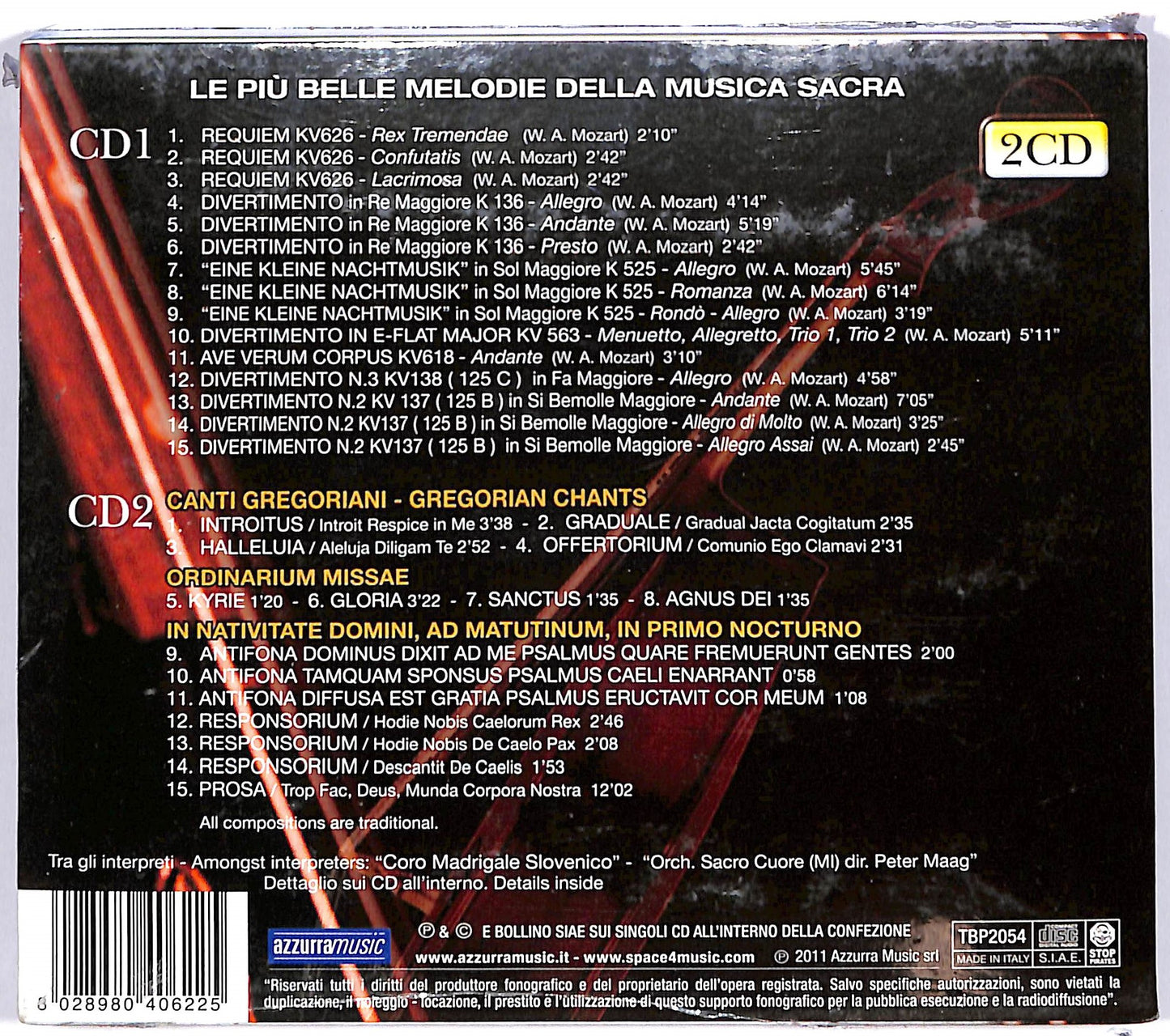EBOND Various - il meglio dei canti Gregoriani e di Mozart CD CD057617
