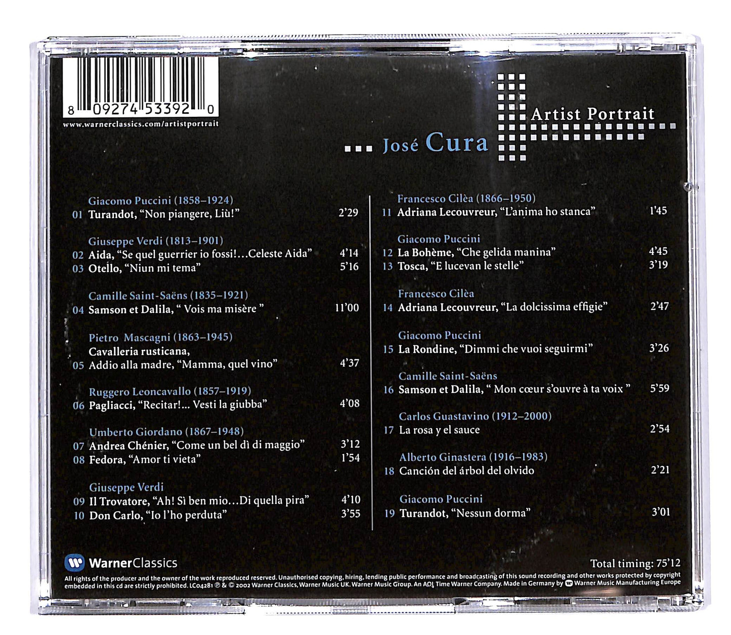 EBOND Jose Cura - Artist Portrait CD CD057637