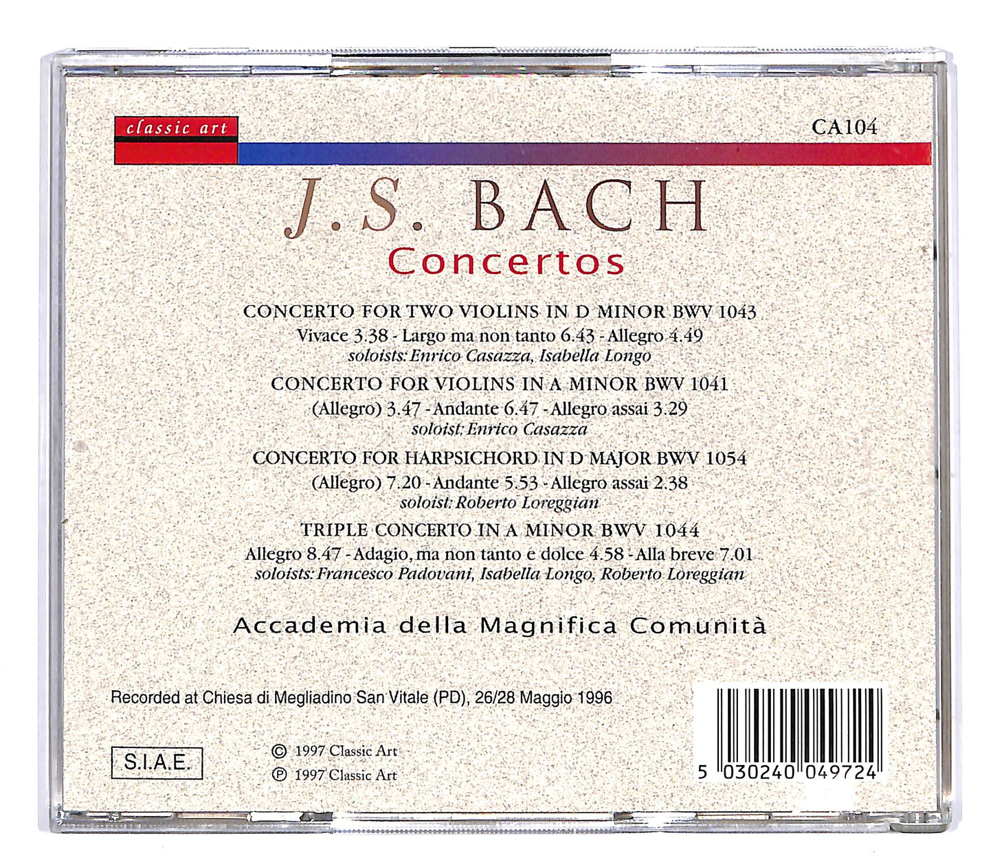 EBOND J. S. Bach - Concertos CD CD057749