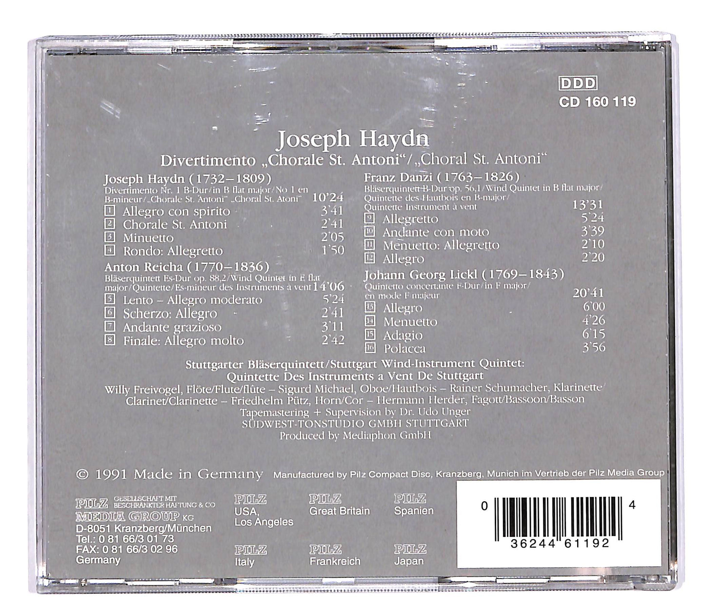 EBOND Joseph Haydn - Divertimento Chorale St. Antoni CD CD057814