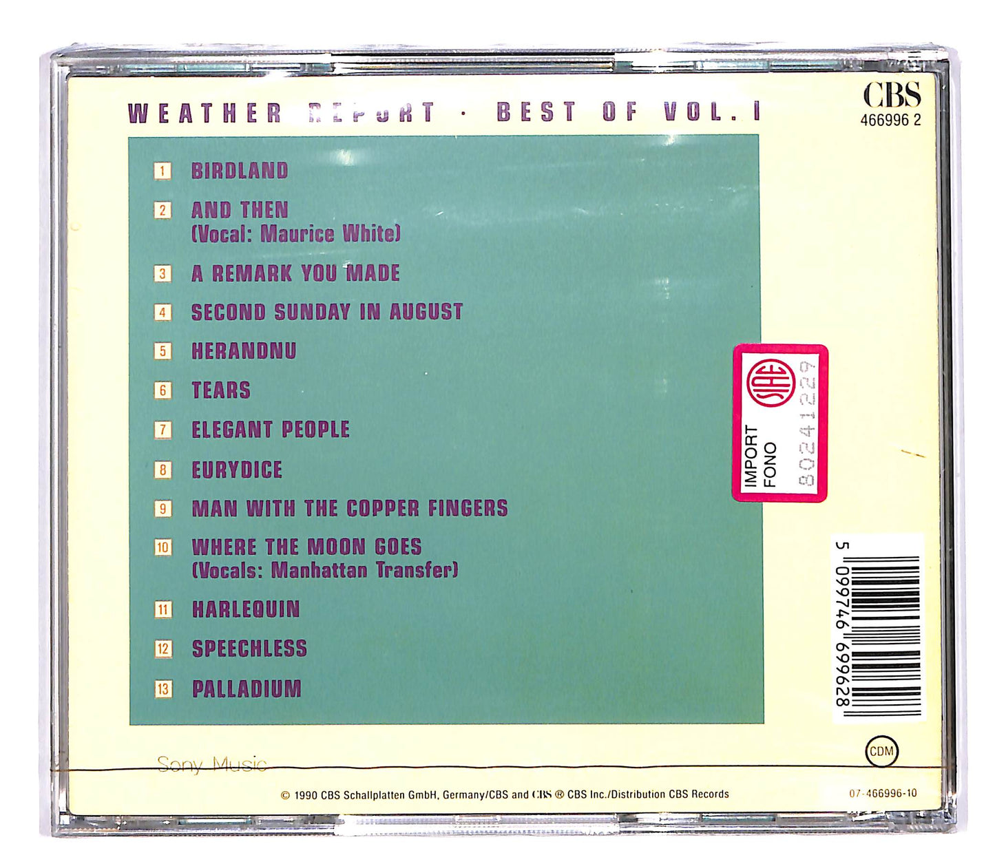 EBOND Weather Report - Best Of Weather Report Vol. 1 CD CD057829