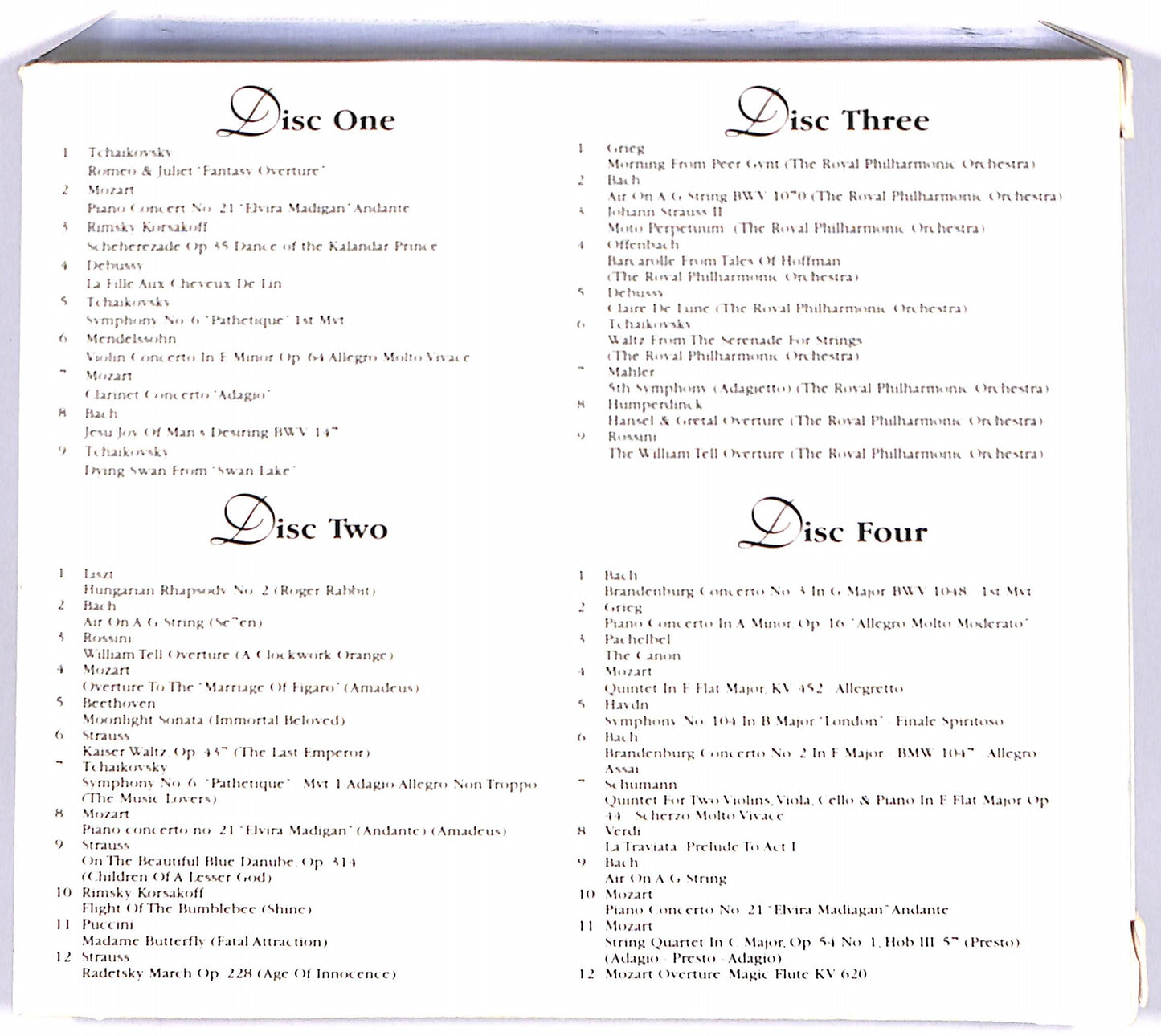 EBOND Various - Classics Forever (4 dischi) CD CD058002