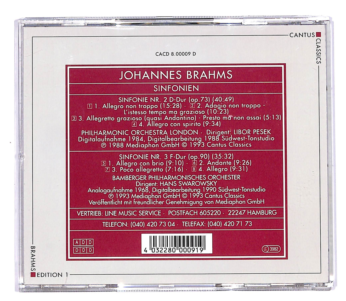 EBOND Brahms - Sinfonien CD CD058007