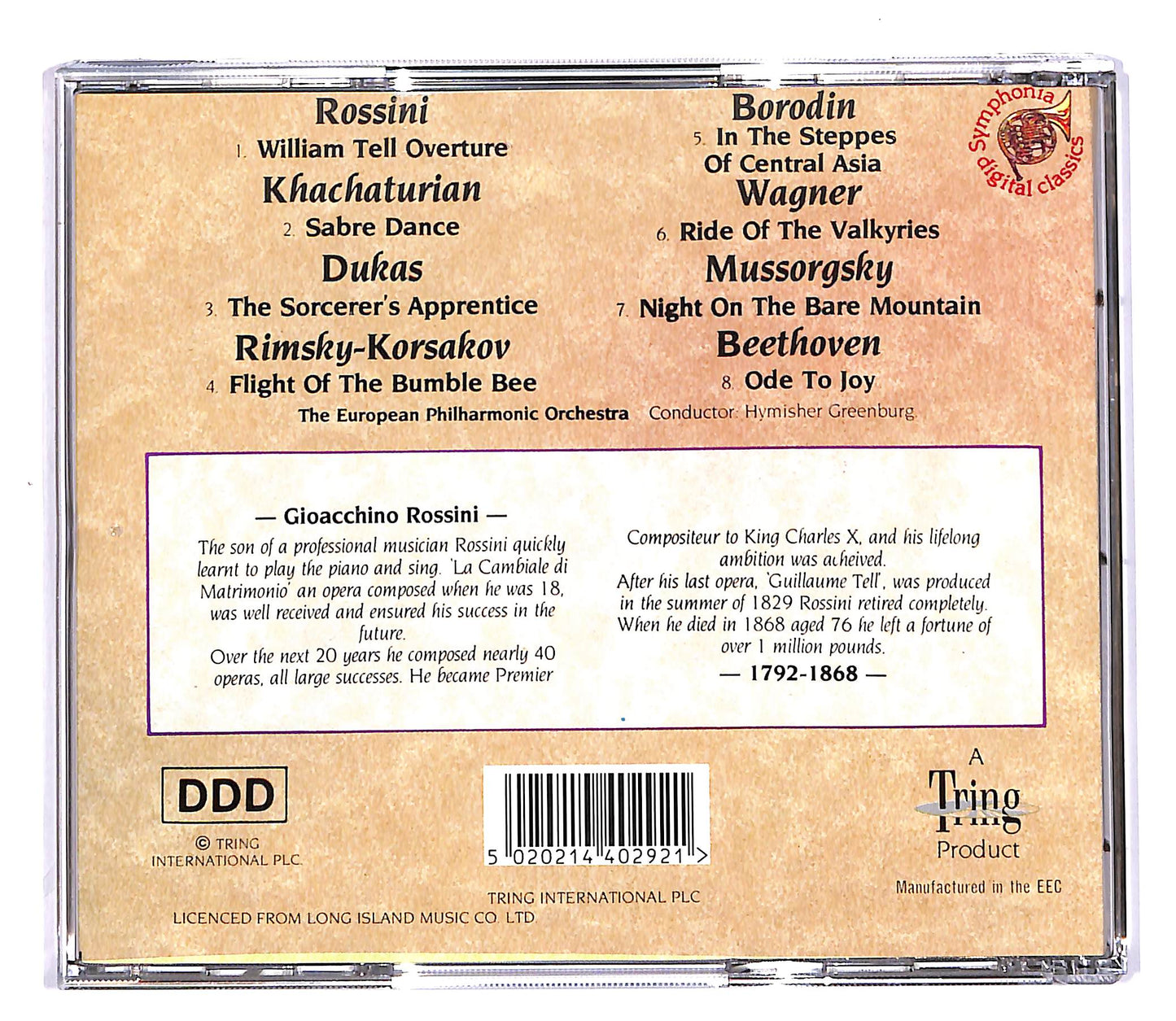 EBOND Rossini - Khachaturian Dukas CD CD058033