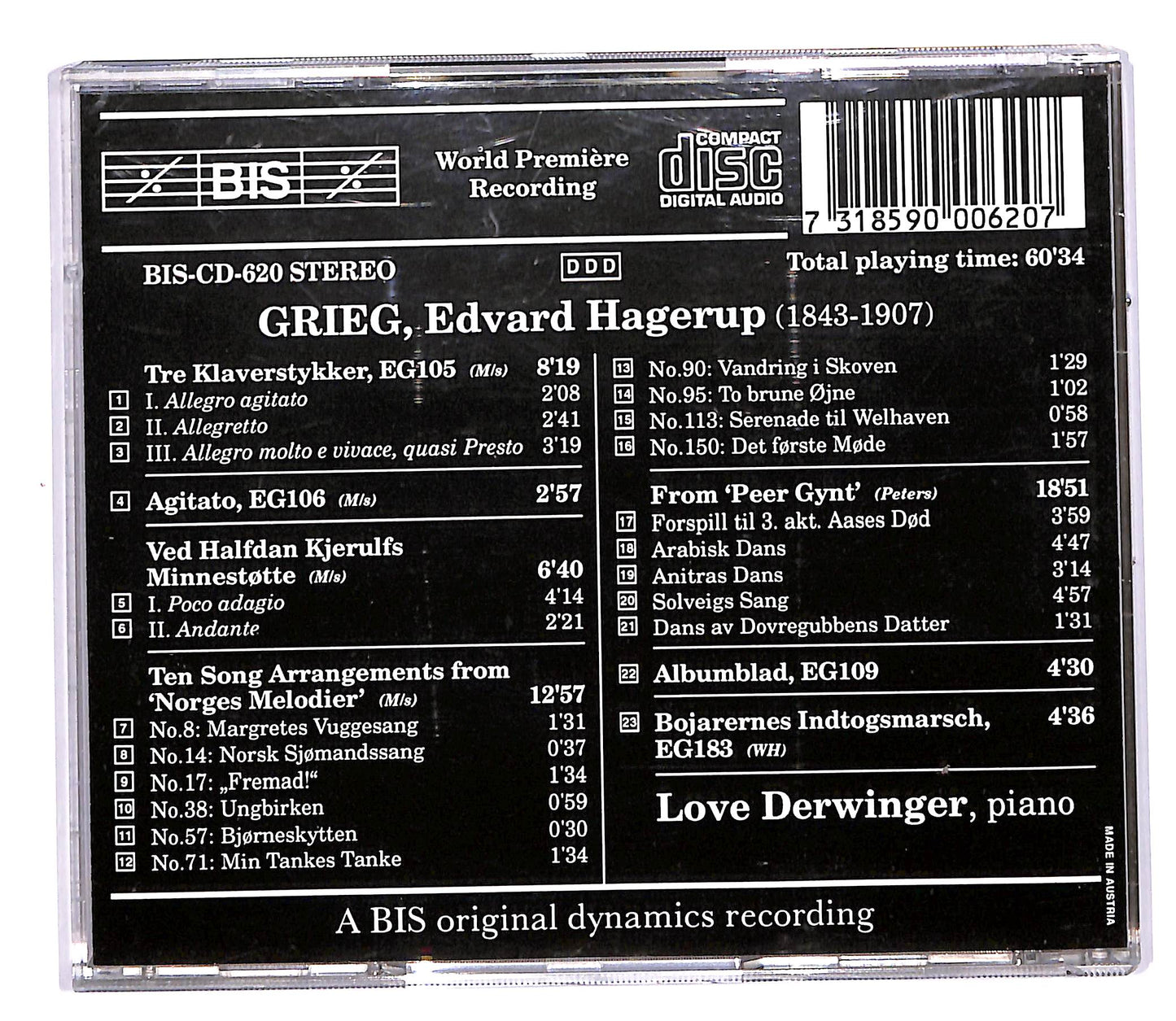 EBOND Grieg - Piano Music Without opus Number CD CD058046