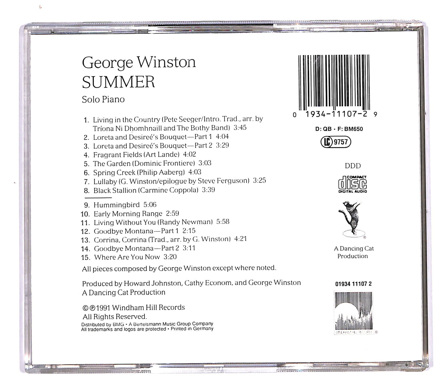 EBOND George Winston - Summer (Solo Piano) CD CD058050