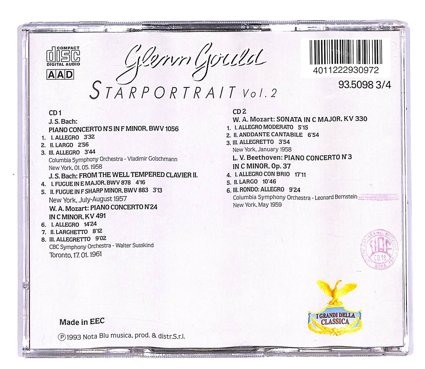 EBOND Glenn Gould - Starportrait Vol. 2 CD CD058202