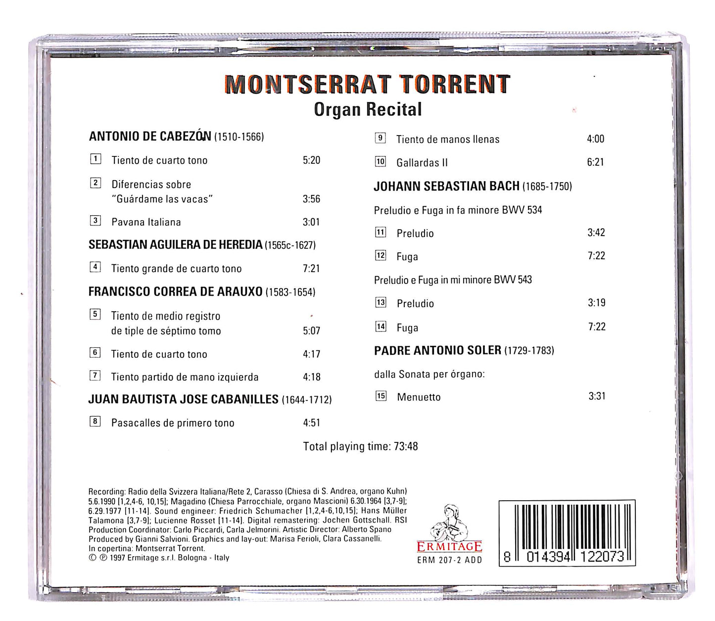 EBOND Montserrat Torrent - Organ Recital CD CD058257