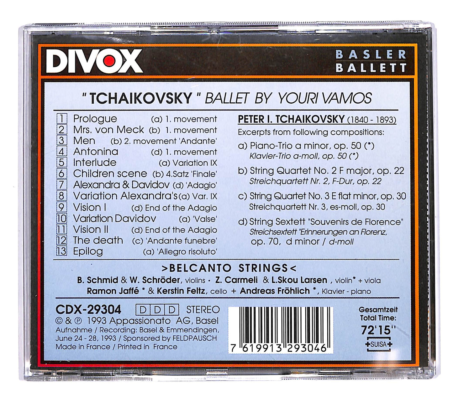 EBOND Tschaikowsky Vamos - Ballet Soundtrack CD CD058415