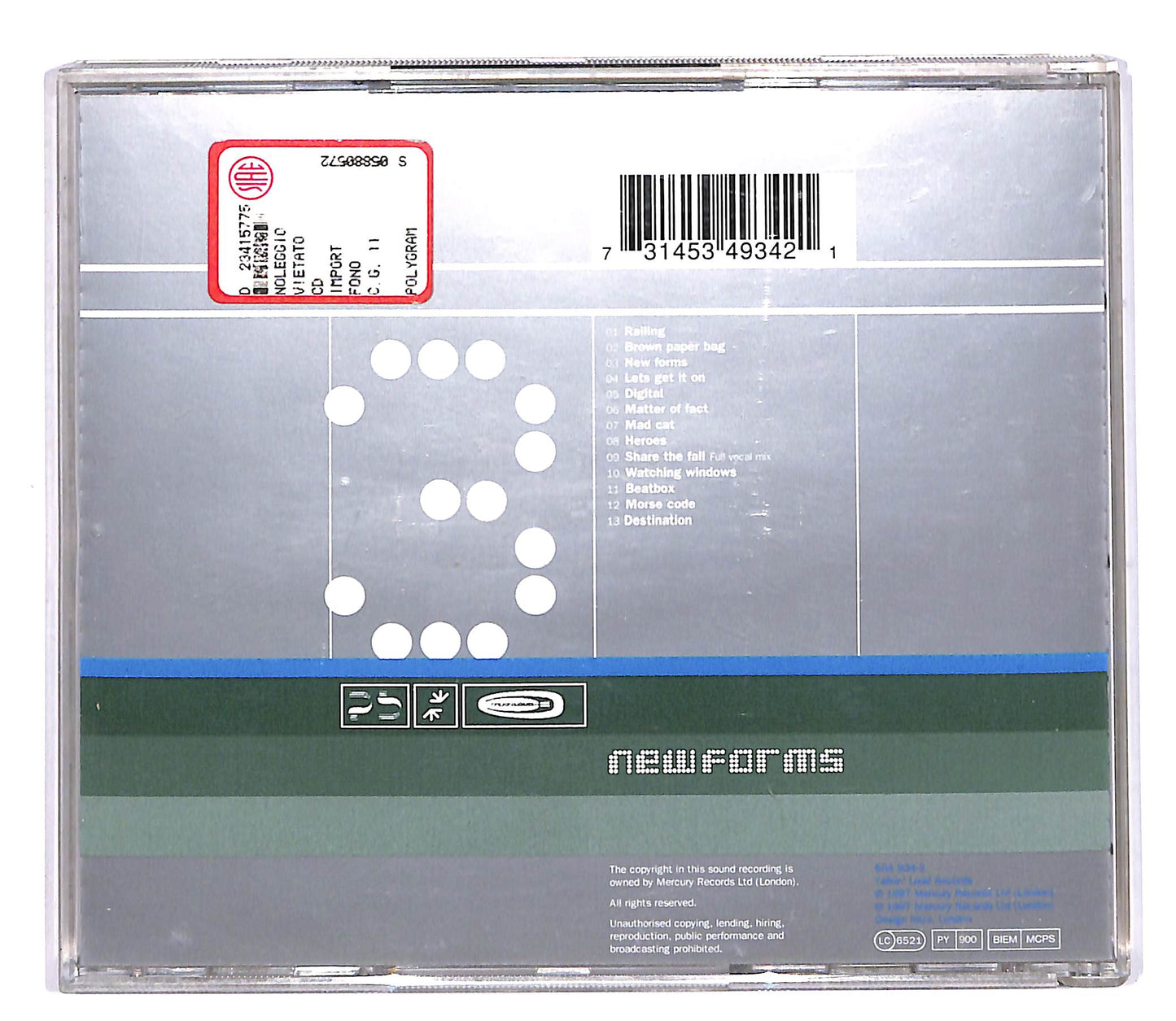 EBOND Roni Size Reprazent - New Forms CD CD058502