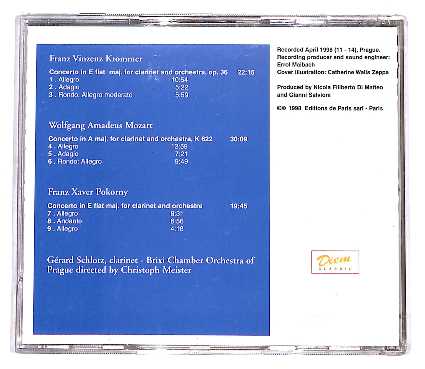 EBOND Krommer, Mozart, Pokorny EDITORIALE CD CD058657