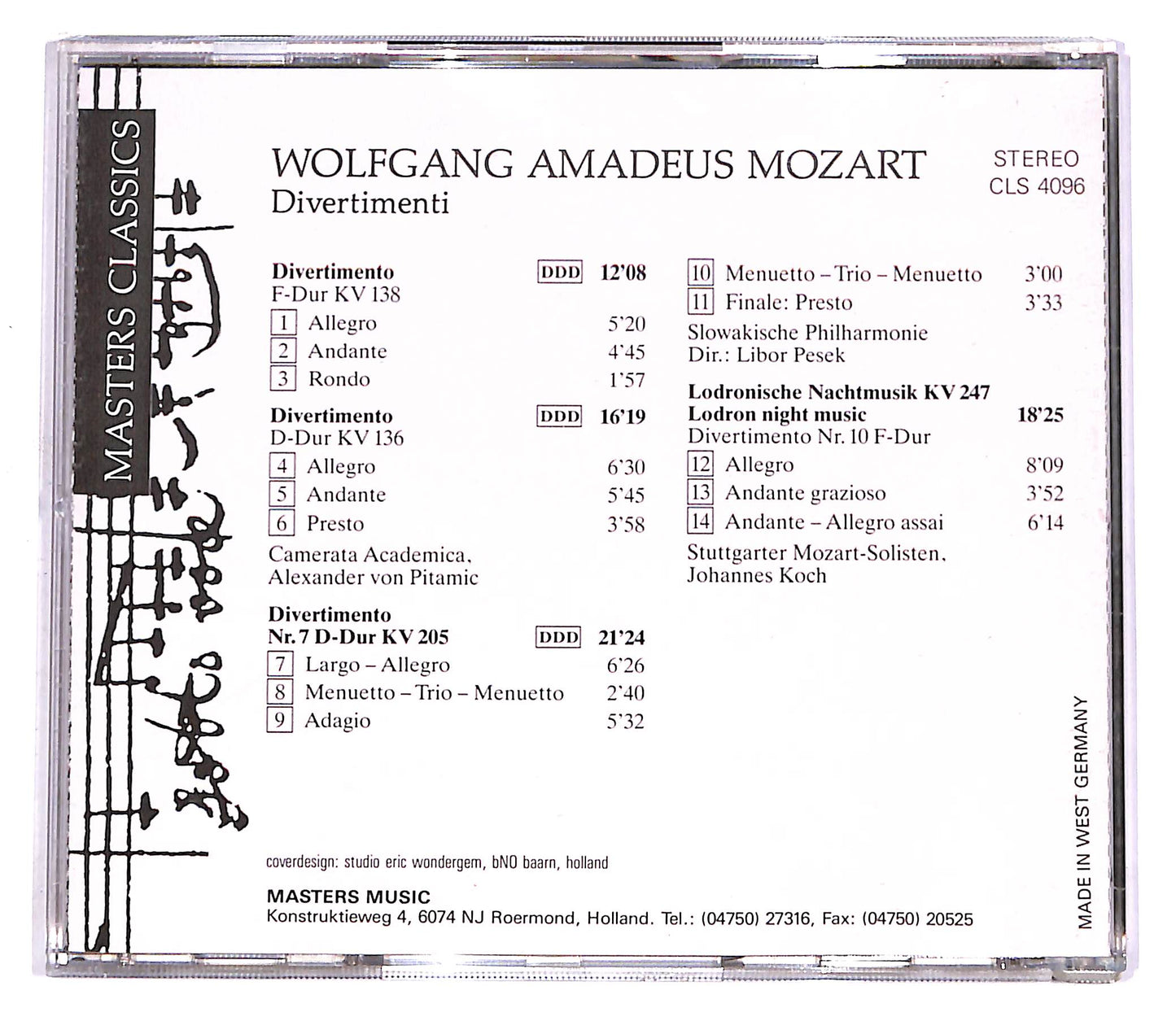 EBOND Wolfgang Amadeus Mozart - Divertimenti EDITORIALE CD CD058718