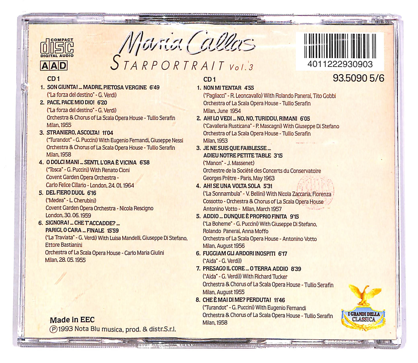 EBOND M. Callas - Starportrait Vol.3 (2 dischi) CD CD058807