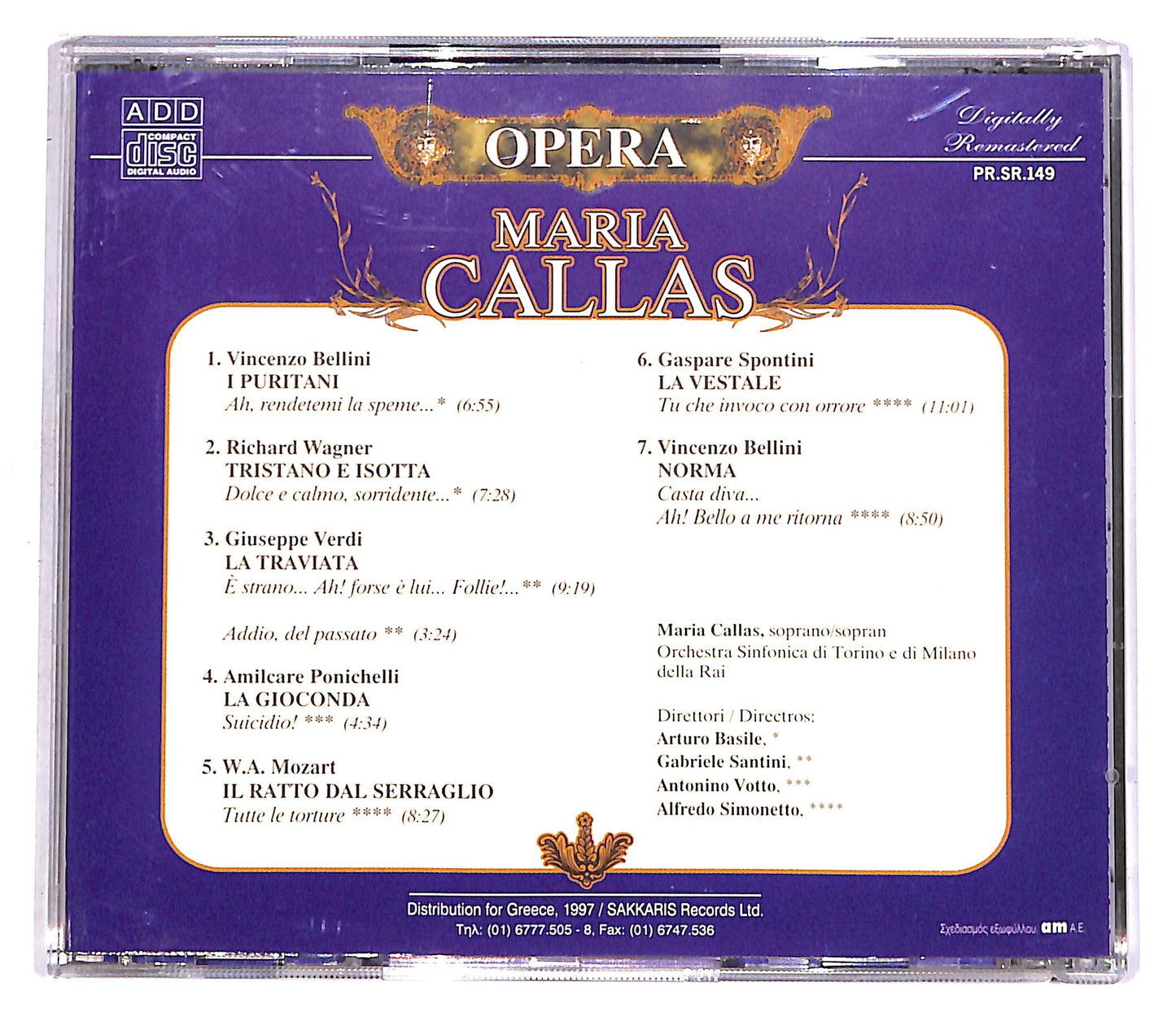 EBOND Opera - Maria Callas EDITORIALE CD CD058825