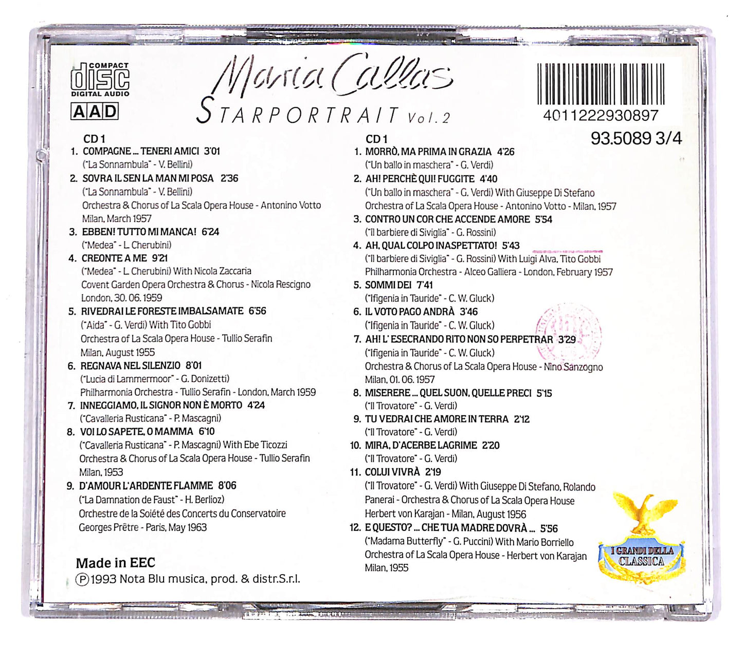 EBOND Maria Callas - Starportrait Vol.2 (2 dischi) CD CD058827