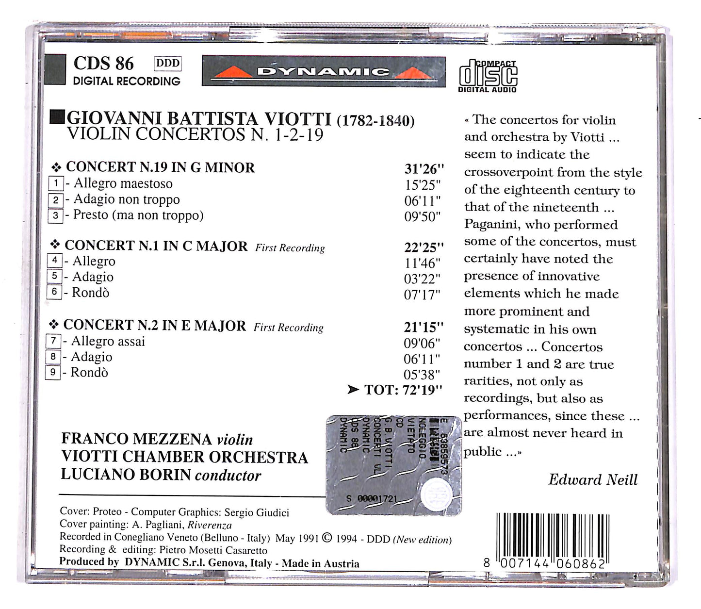 EBOND Viotti - Violin Concertos N.1, 2, 19 CD CD058958