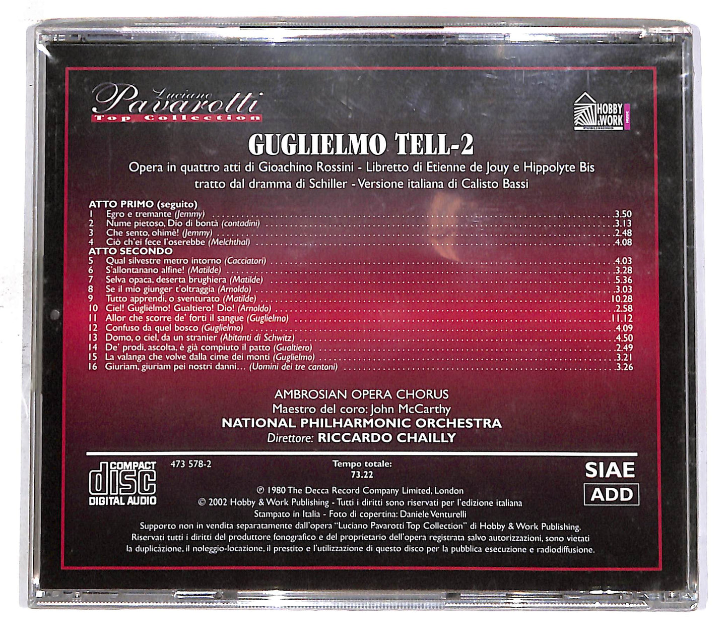 EBOND Guglielmo Tell 2 - Luciano Pavarotti - Top Collection EDITORIA CD CD059361