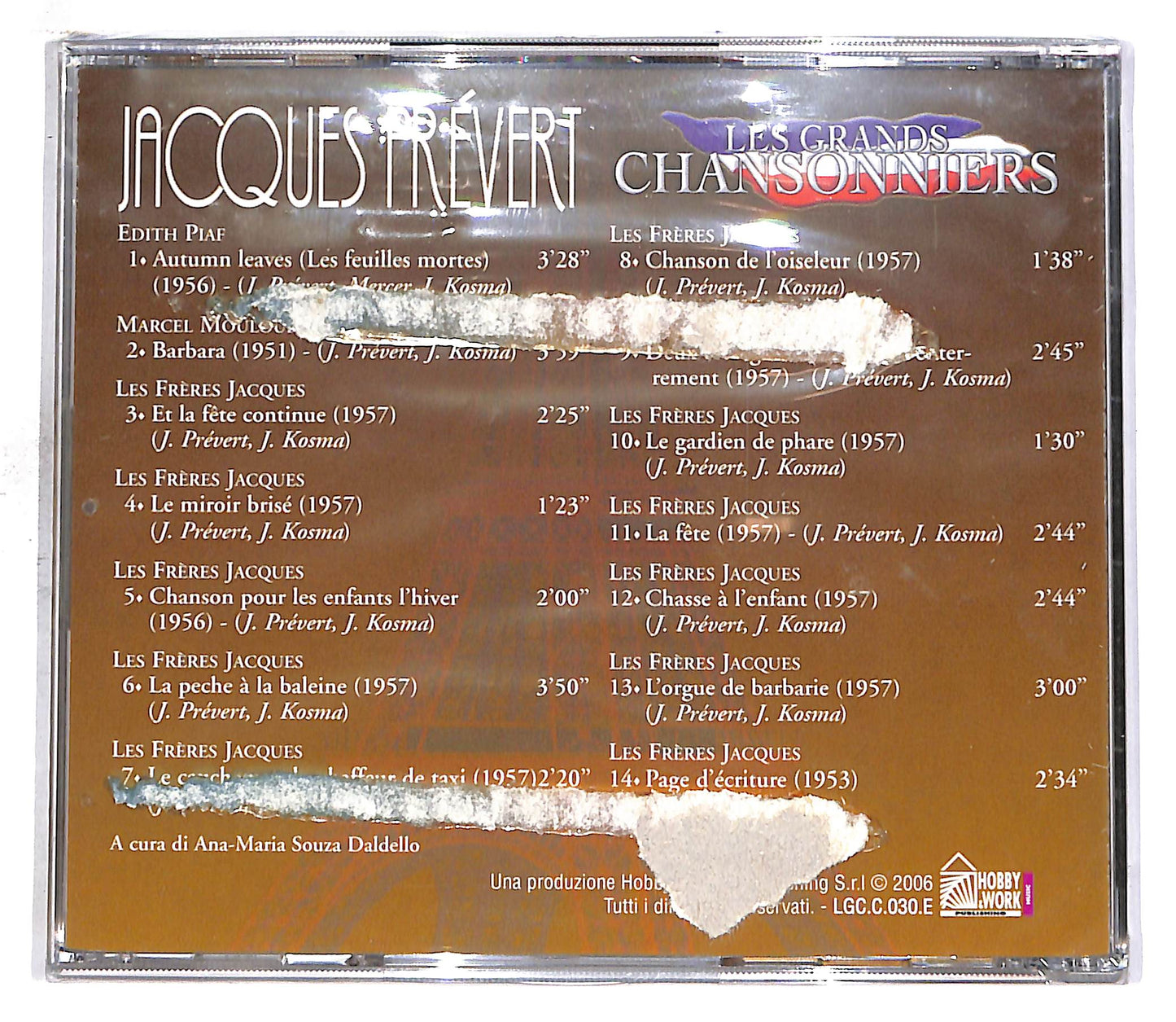 EBOND Jacques Prevert - Jacques Prevert EDITORIALE CD CD059408